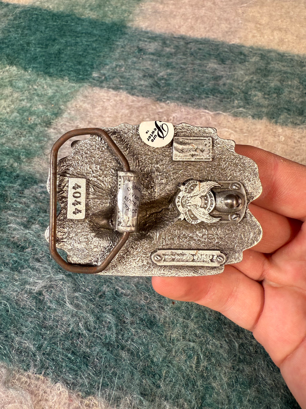 Vintage Whale Green Belt Buckle
