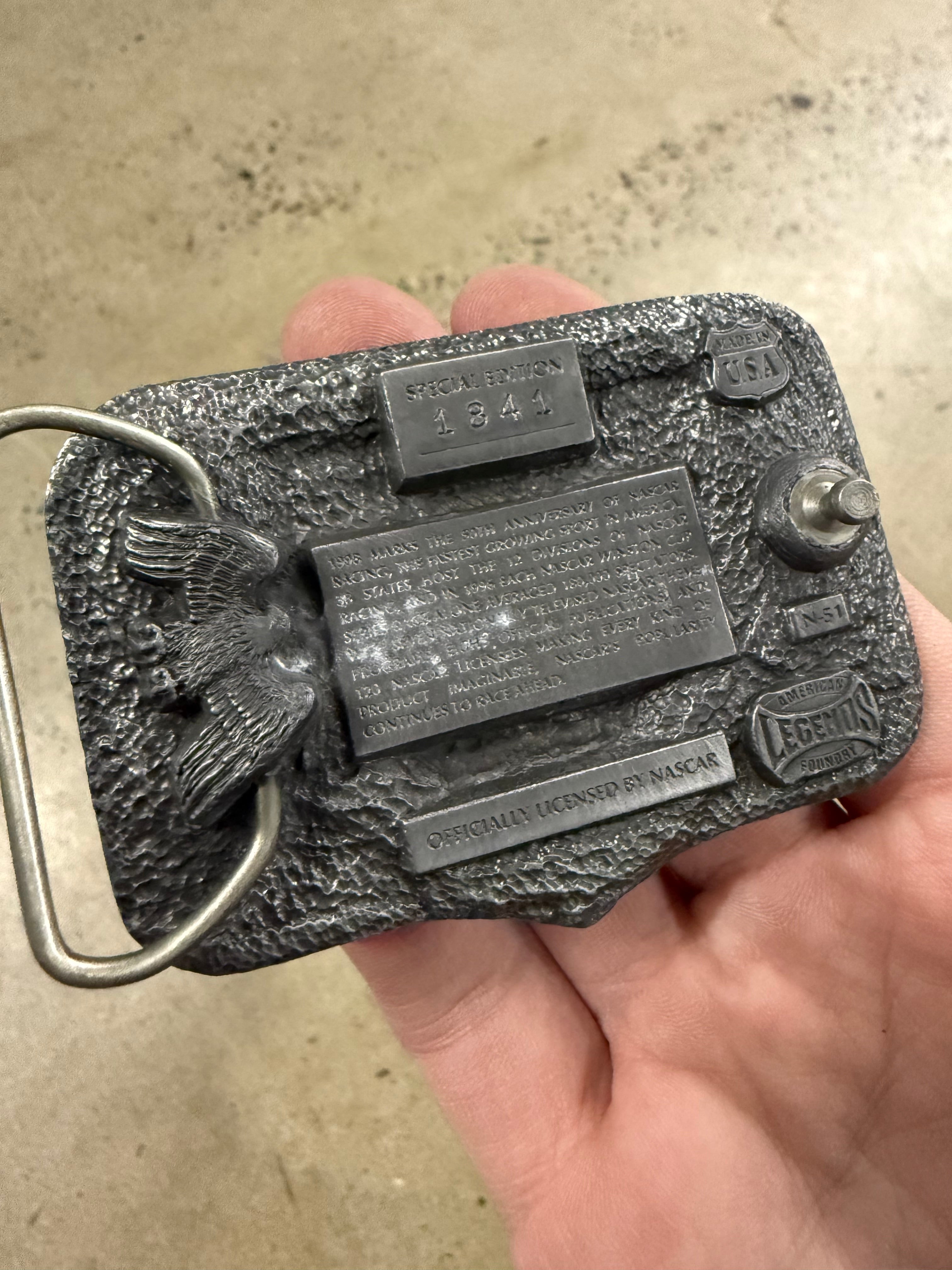 Vintage 1998 Nascar 50th Anniversary Belt Buckle
