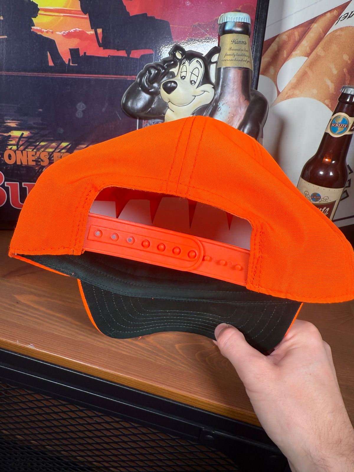 Vintage 2001 Budweiser Orange Snapback Hat