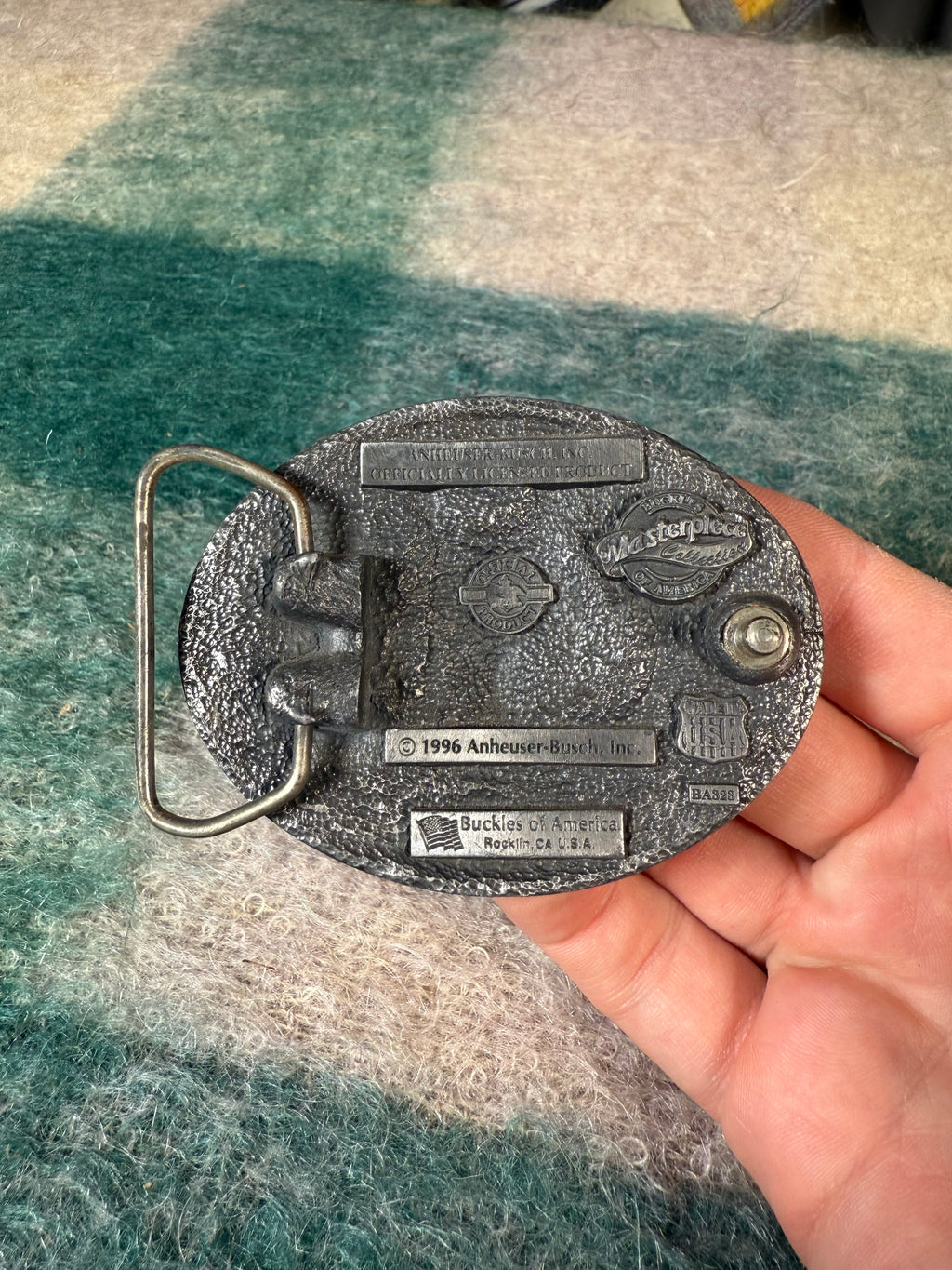 Vintage Red Wolf Beer Belt Buckle