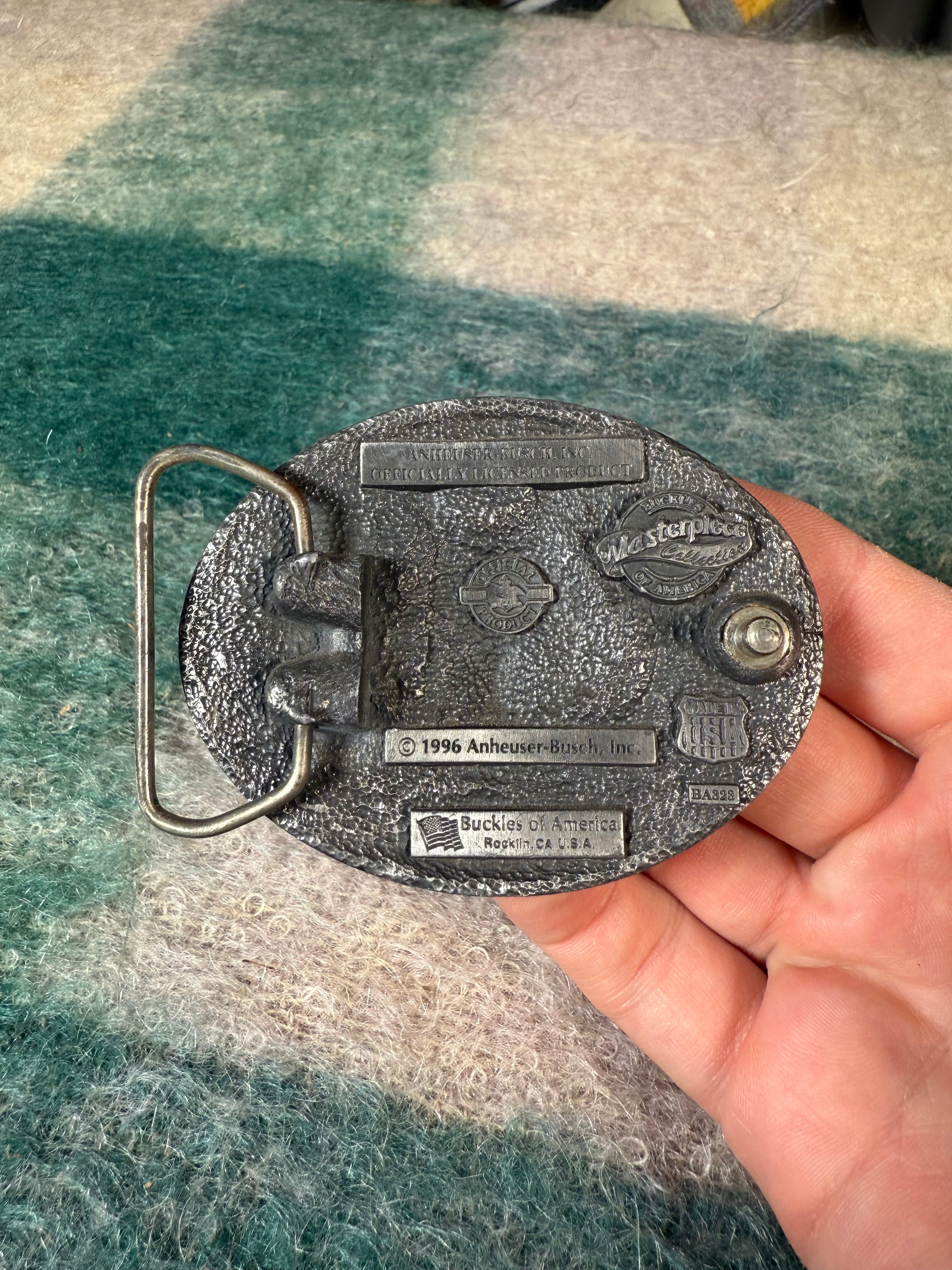 Vintage Red Wolf Beer Belt Buckle