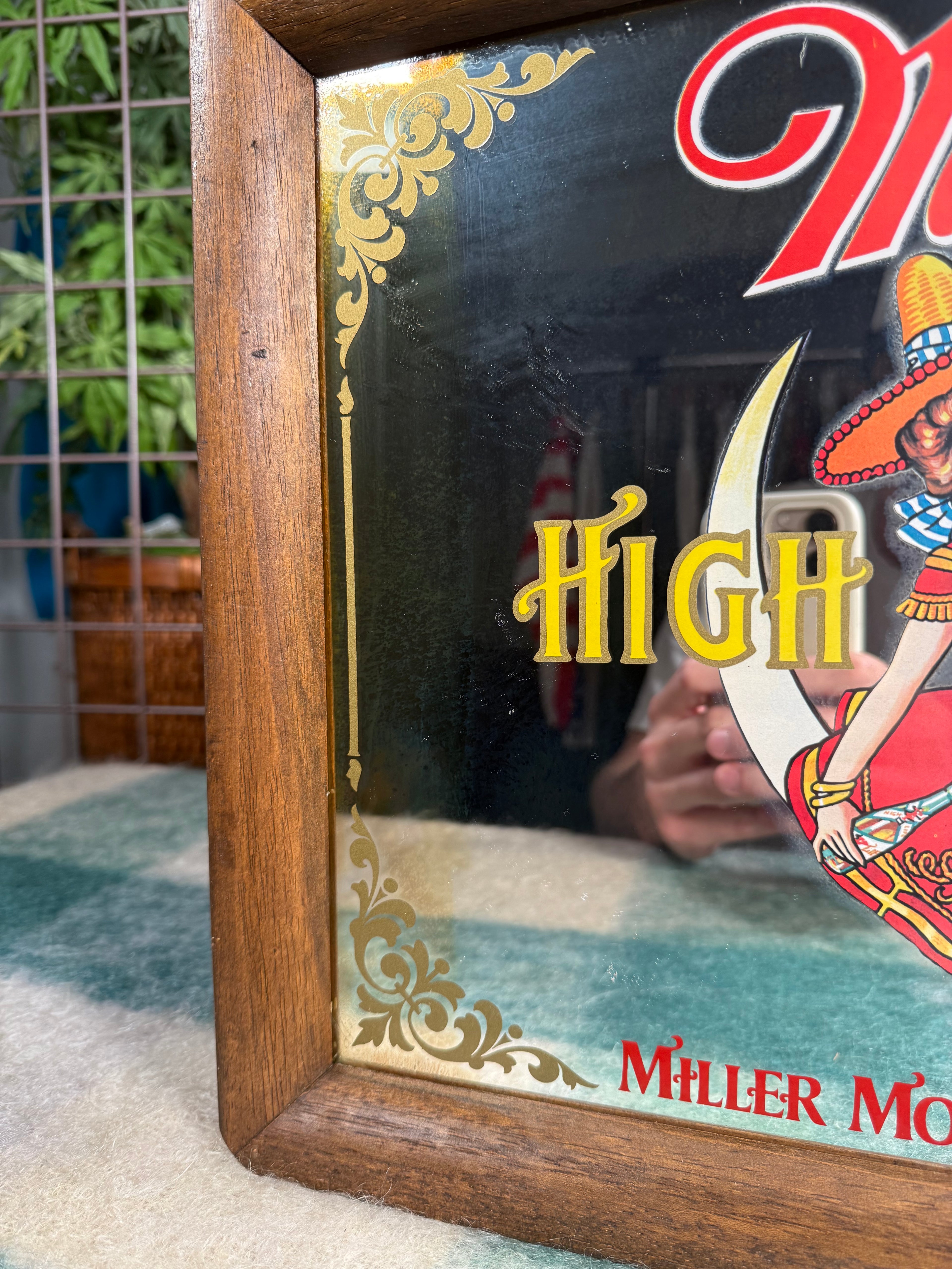 Vintage 1979 Miller High Life Mirror