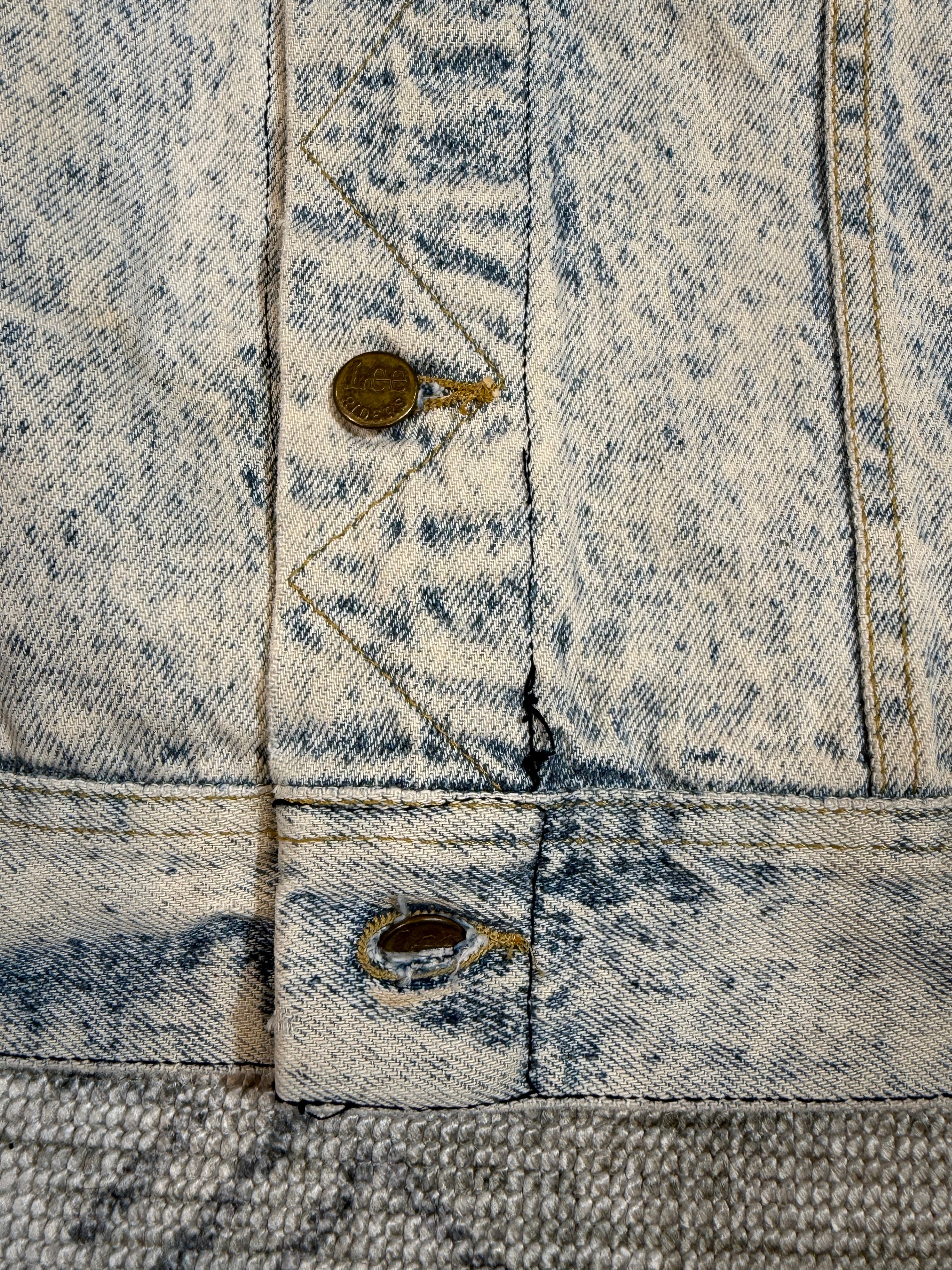 Vintage 1992 Pittsburgh Bedazzled Hand Painted Lee Jean Jacket (M)