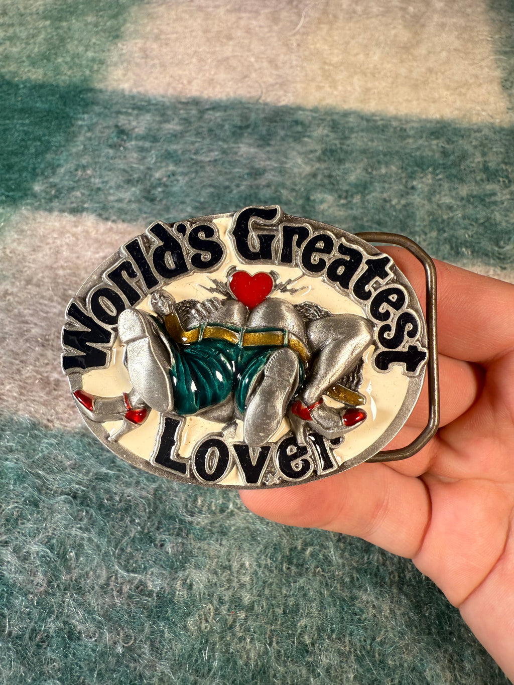 Vintage Worlds Greatest Lover Belt Buckle