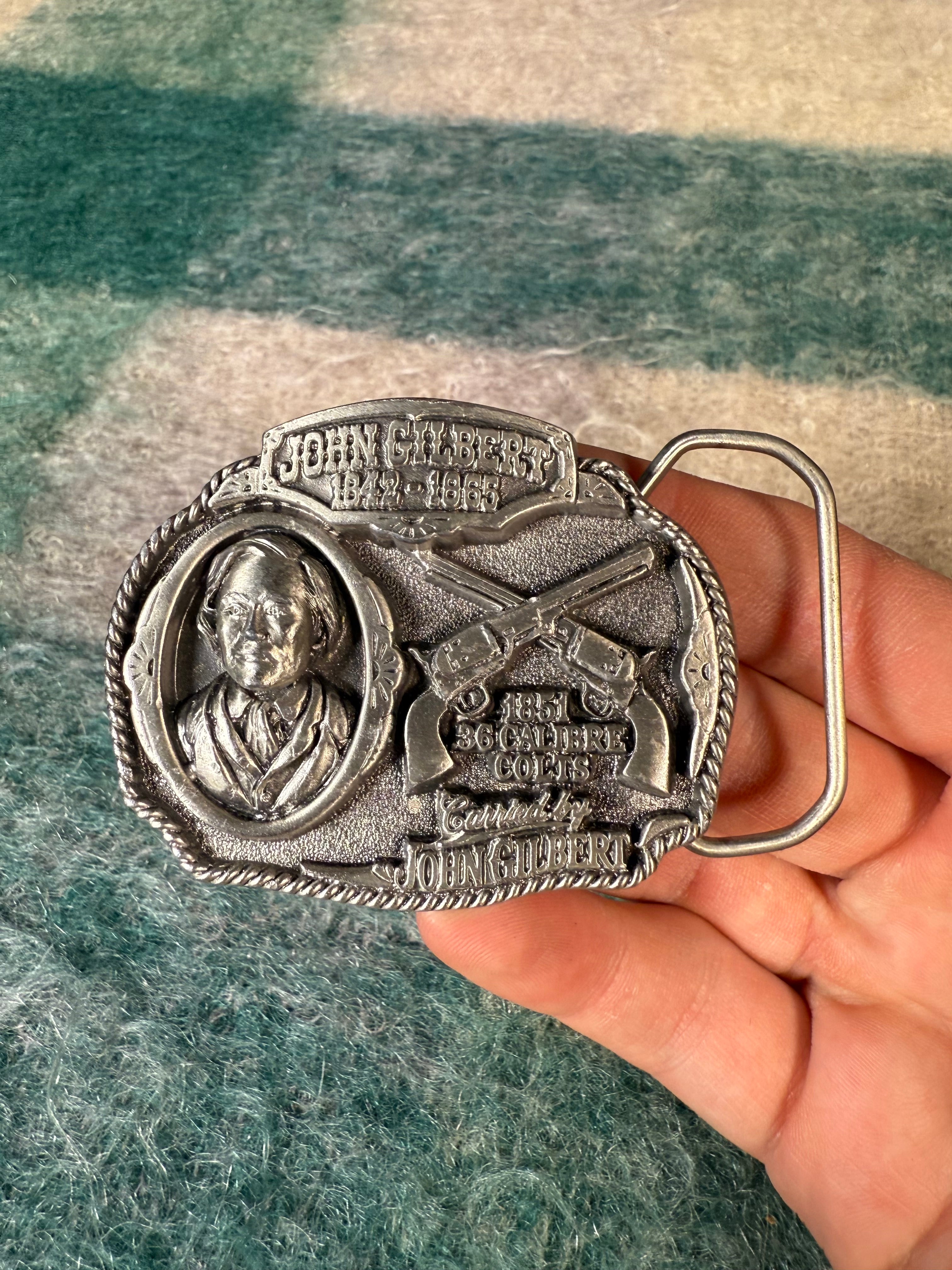 Vintage John Gilbert Colt Revolver Belt Buckle