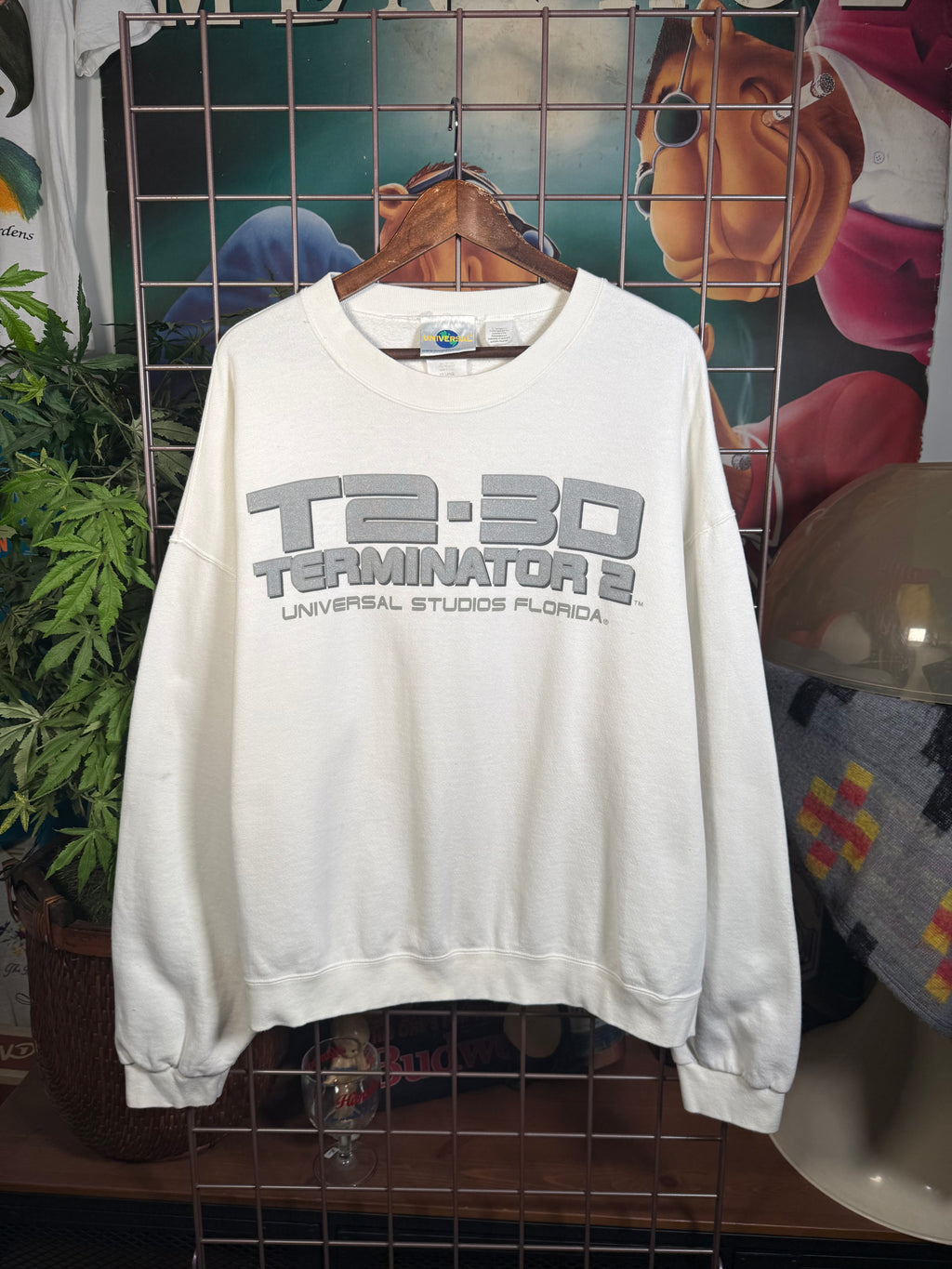 Vintage Universal Studios Terminator 2 3D Ride Crewneck (2XL)