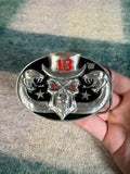 Vintage Skull and Snakes 13 Vince Ray Belt Buckle