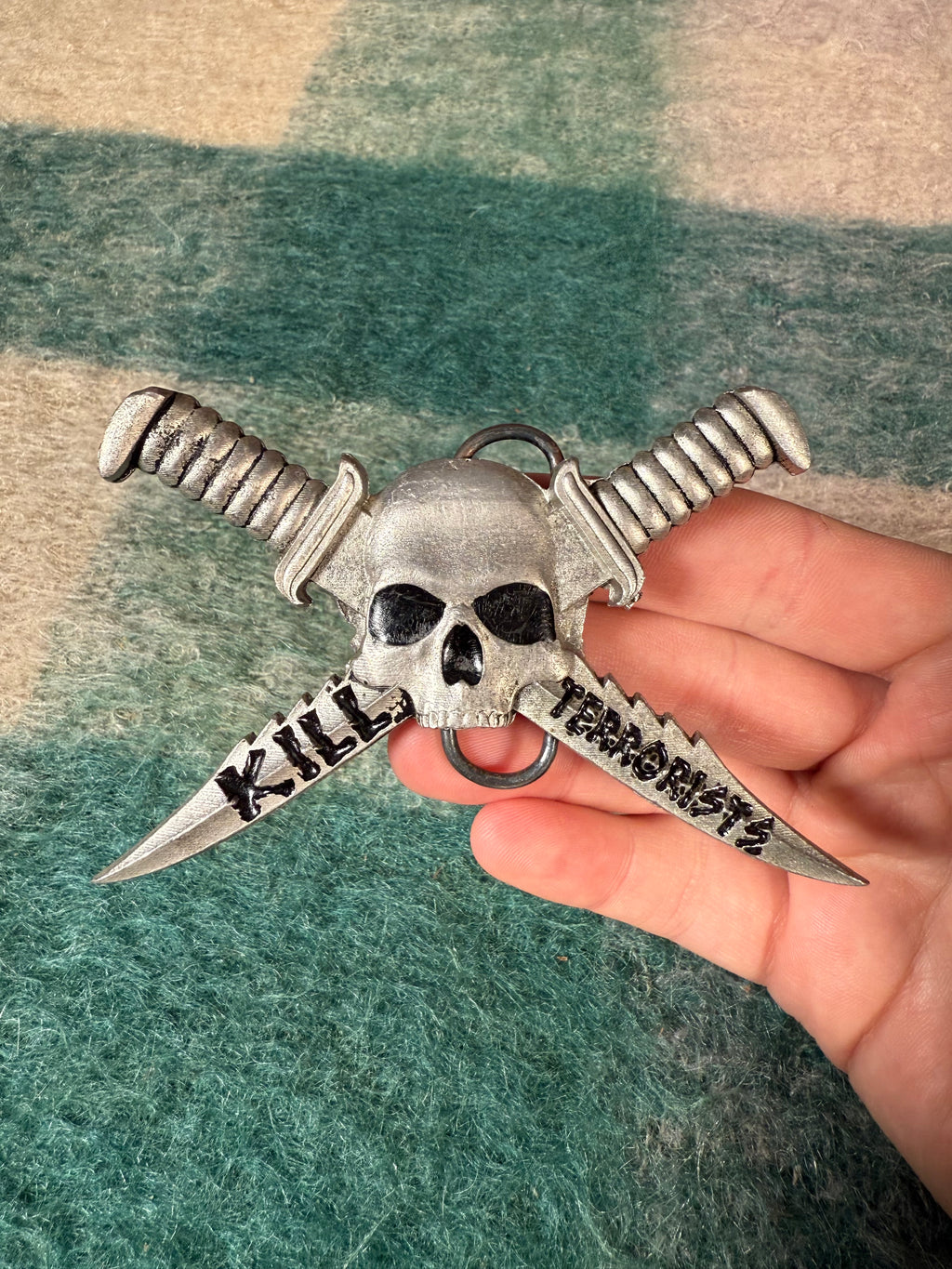 Vintage 2000 Kill Terrorists Belt Buckle