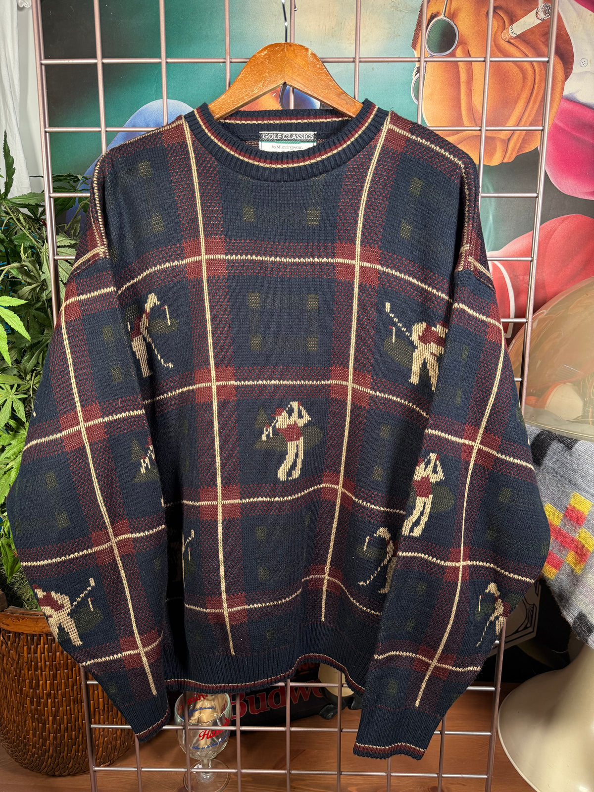Vintage GoLf Classics Stitched Sweater (XL)
