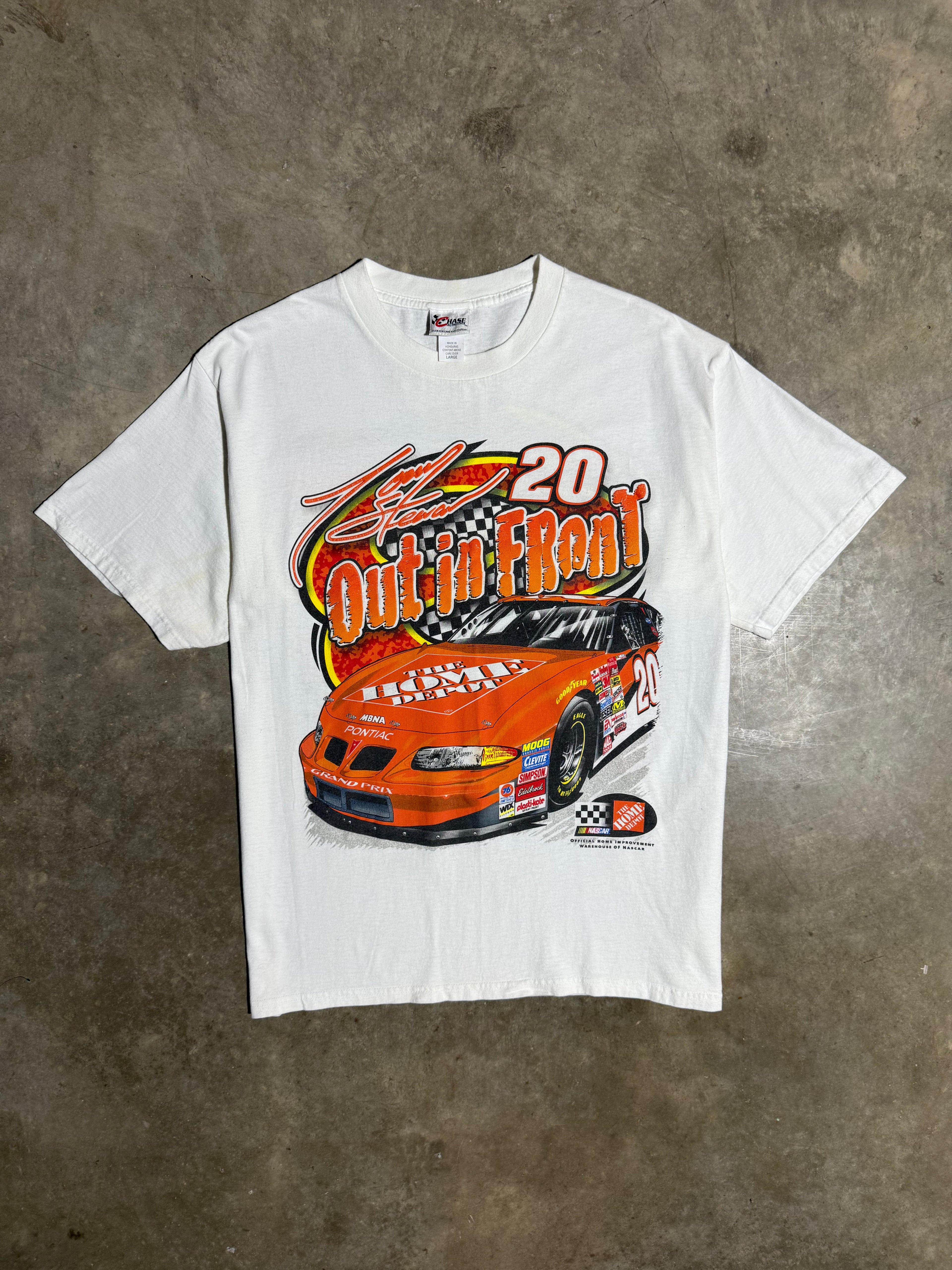 Vintage Tony Stewart Home Depot Nascar Double Sided Shirt (L)