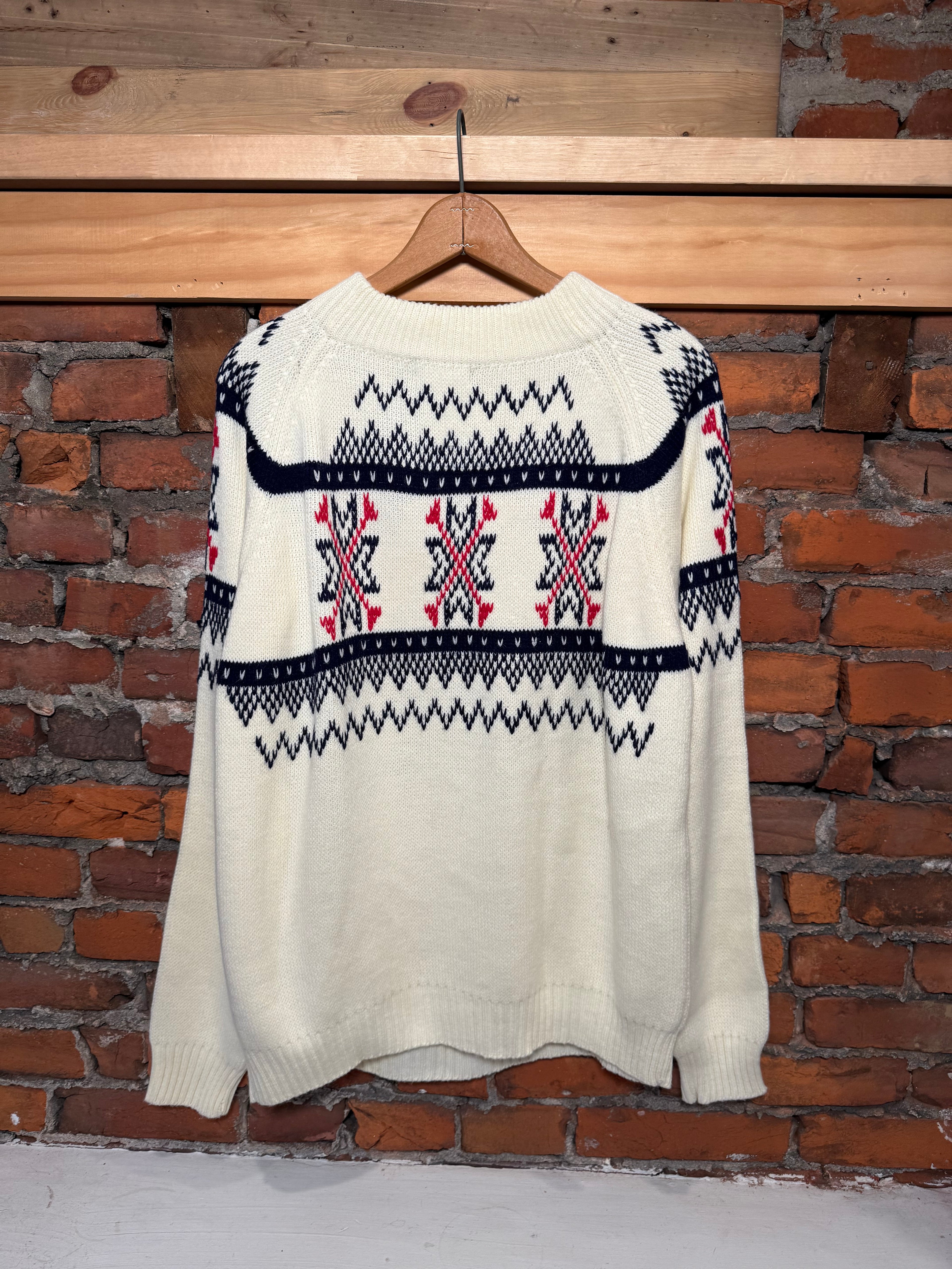 Vintage 70s JC Penney Pattern Knit Sweater (M)