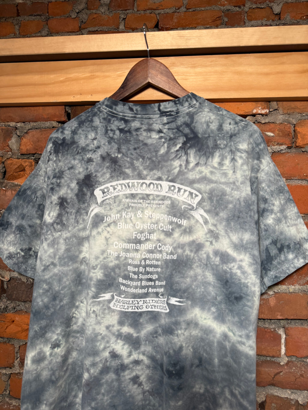 Vintage 1998 Redwood Run Motorcycle/Music Fest Tie Dye Shirt (XL)
