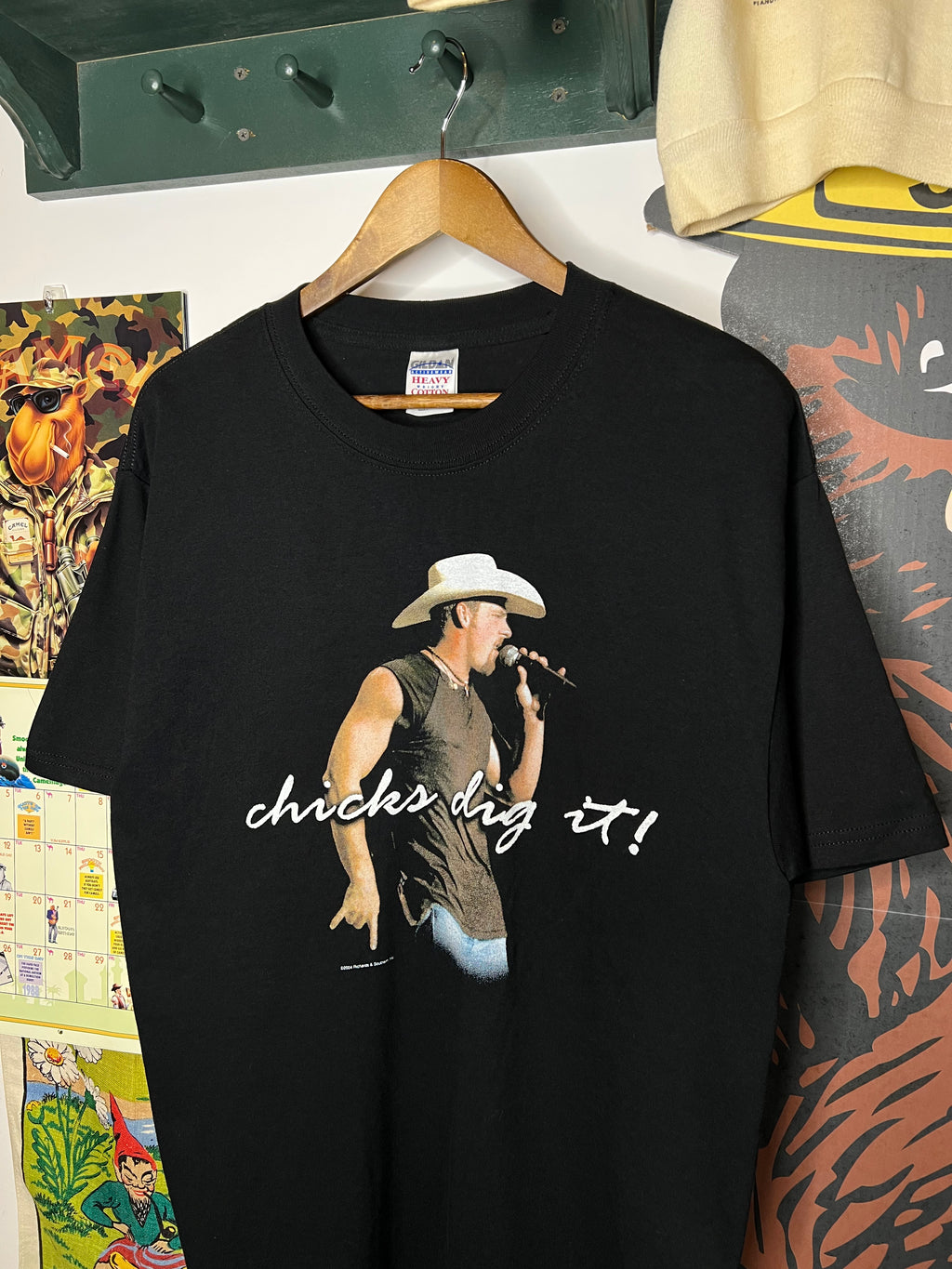 Vintage Chris Cagle Chicks Dig It Double-Sided Concert Tee (L)