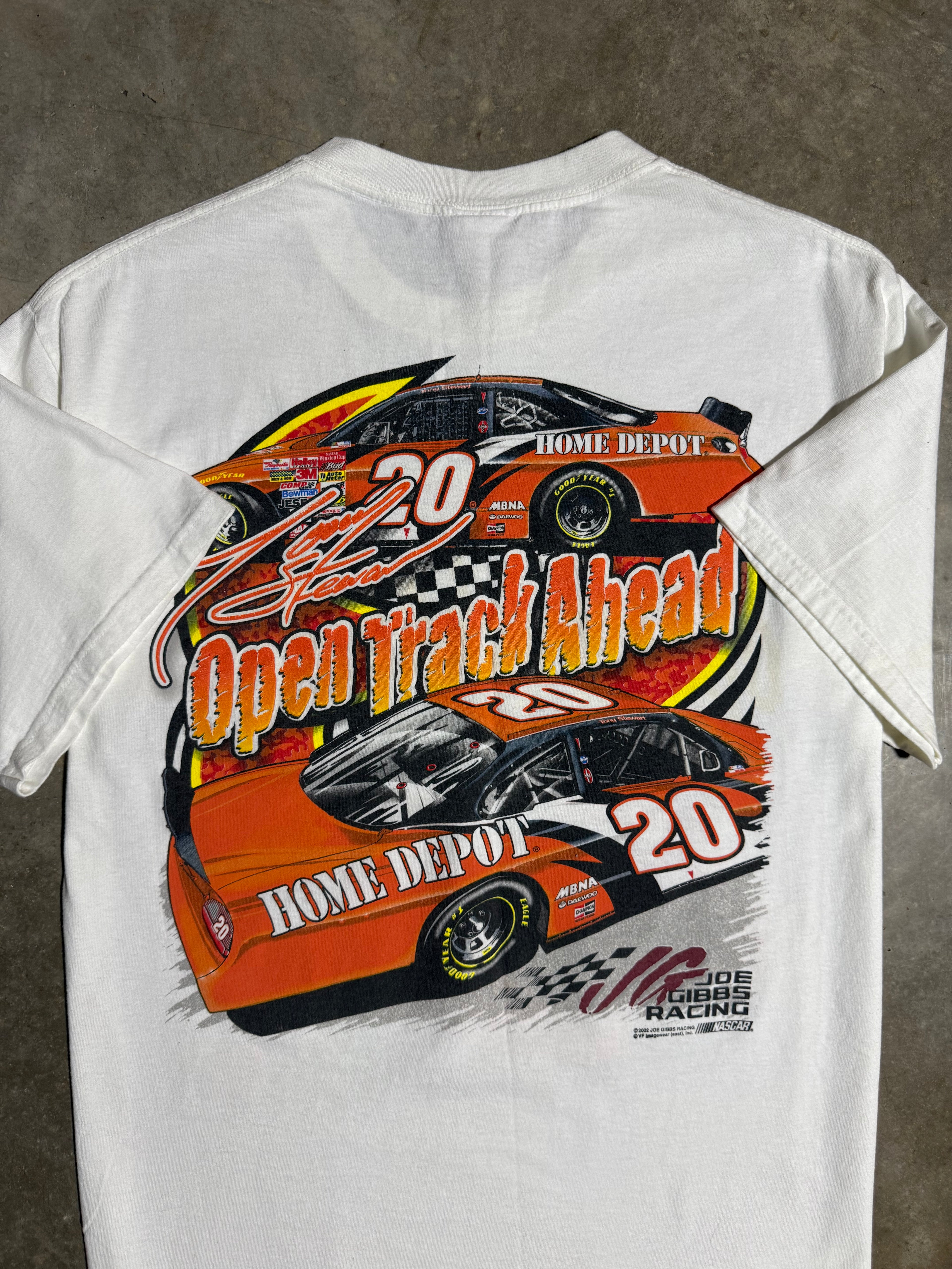 Vintage Tony Stewart Home Depot Nascar Double Sided Shirt (L)