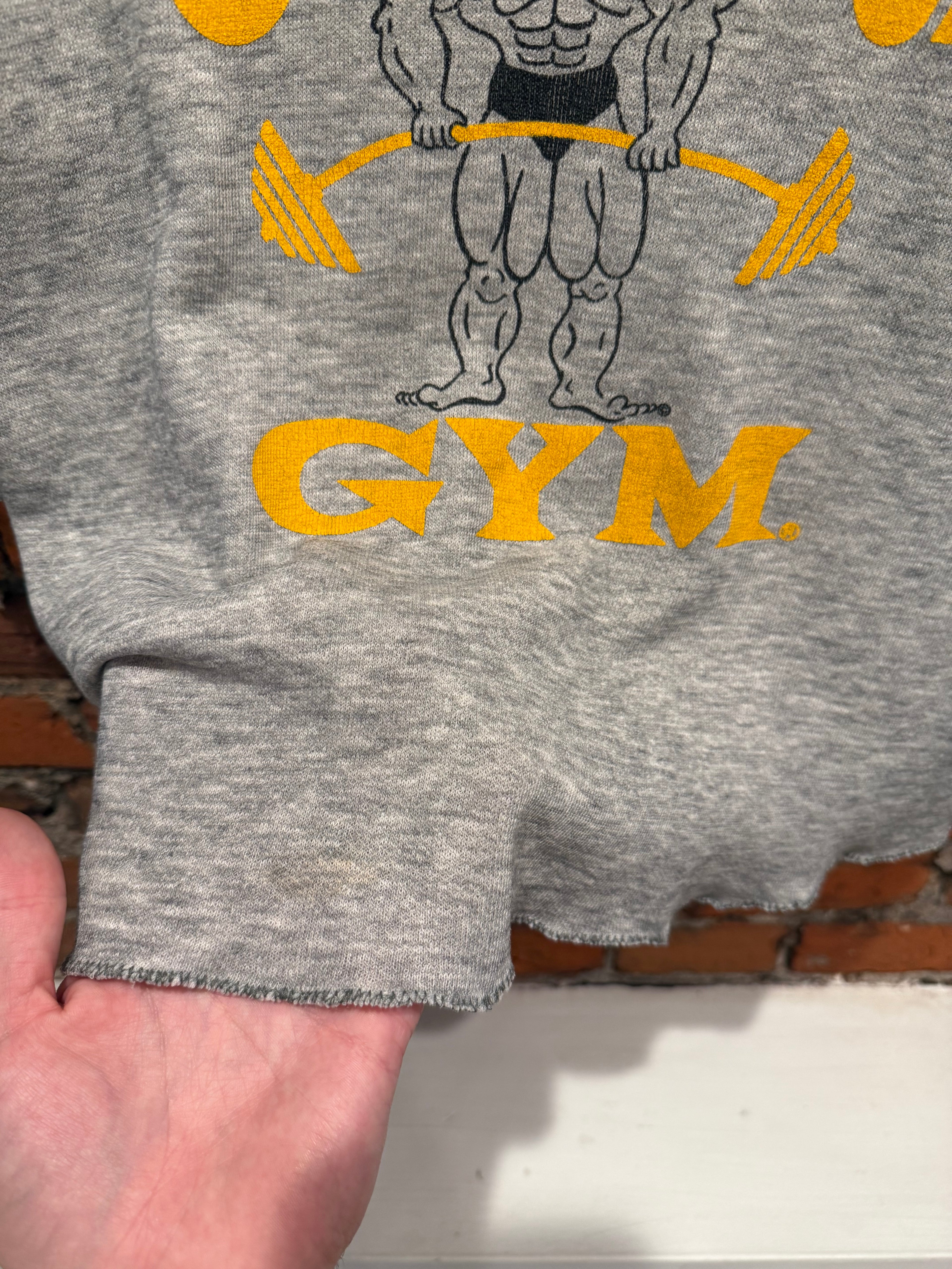 Vintage 80s Golds Gym Cutoff Sweatshirt (M)