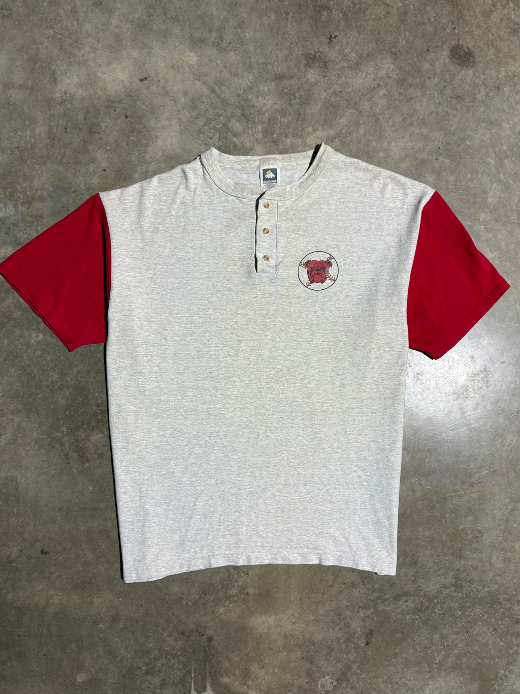 Vintage Red Dog Beer Henley T-Shirt (XL)