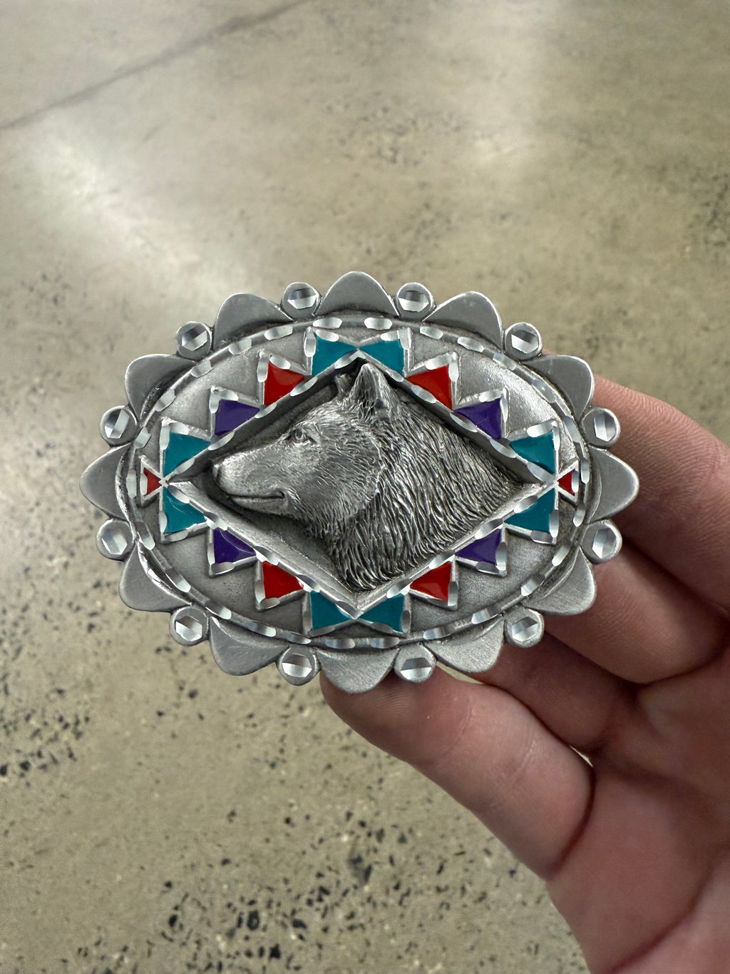 Vintage Wolf Head Belt Buckle