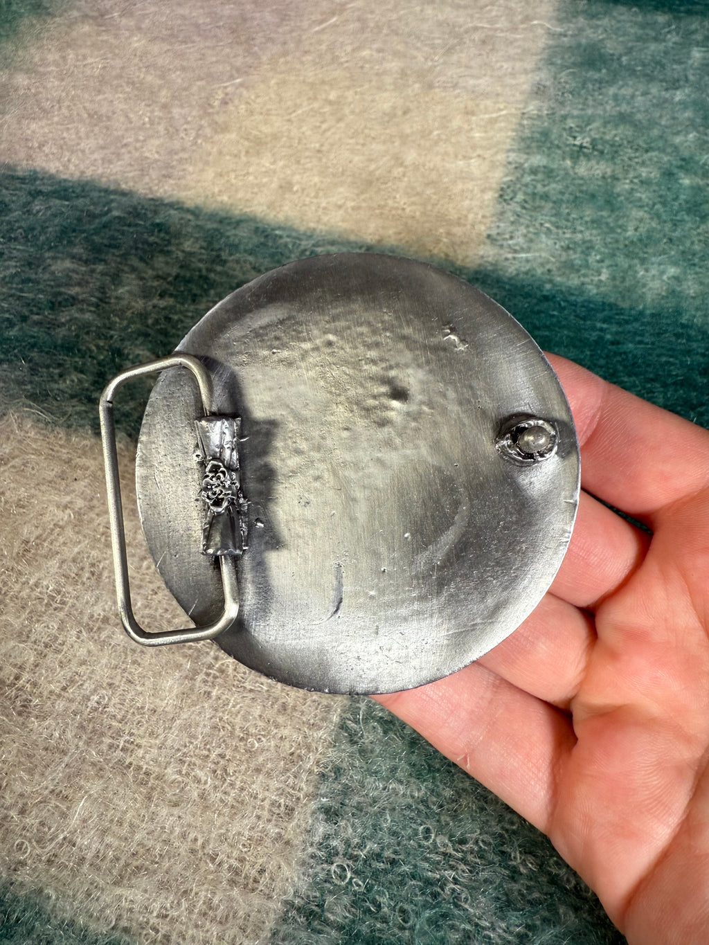 Vintage 3D Skull in Resin Belt Buckle