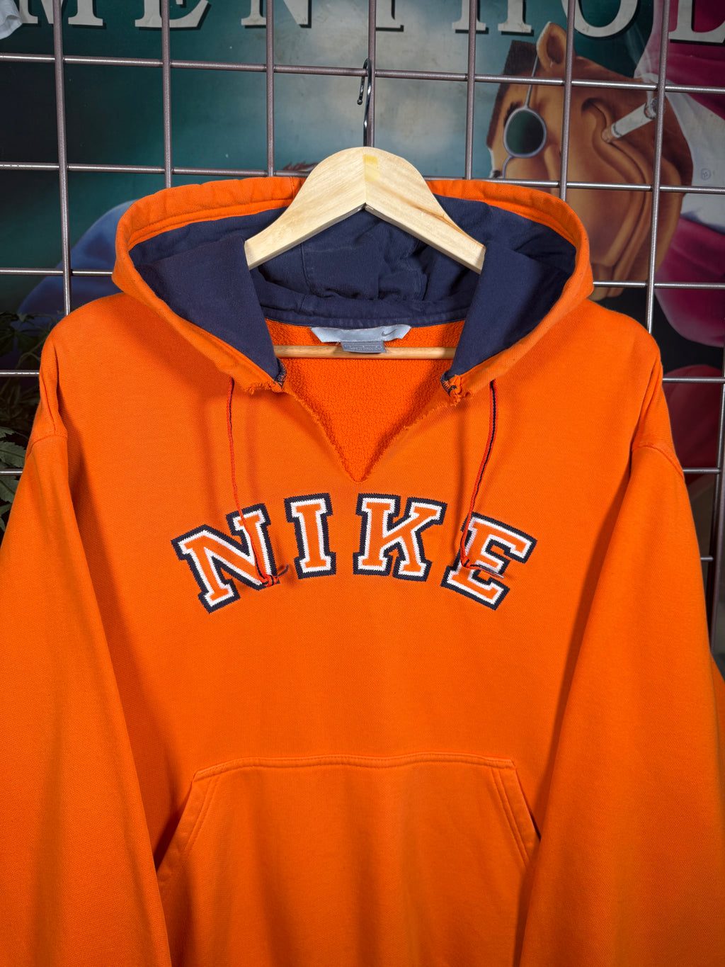 Vintage Early 2000s Nike Cut Neck Hoodie (L)