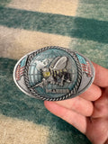 Vintage US Navy Seabees Belt Buckle
