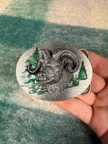 Vintage Rams Head Belt Buckle