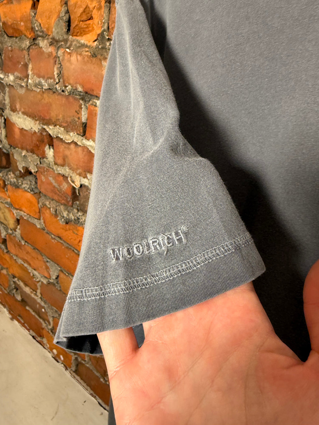 Vintage Woolrich Heavyweight Blue/Gray Dyed Tee (2XL)