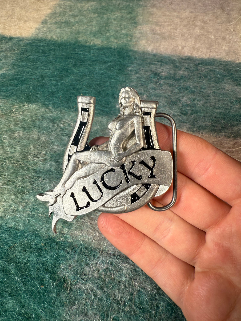 Vintage 2002 Lucky Belt Buckle