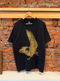 Vintage Diamond Dust Sparkling Gold Eagle Shirt (XL)