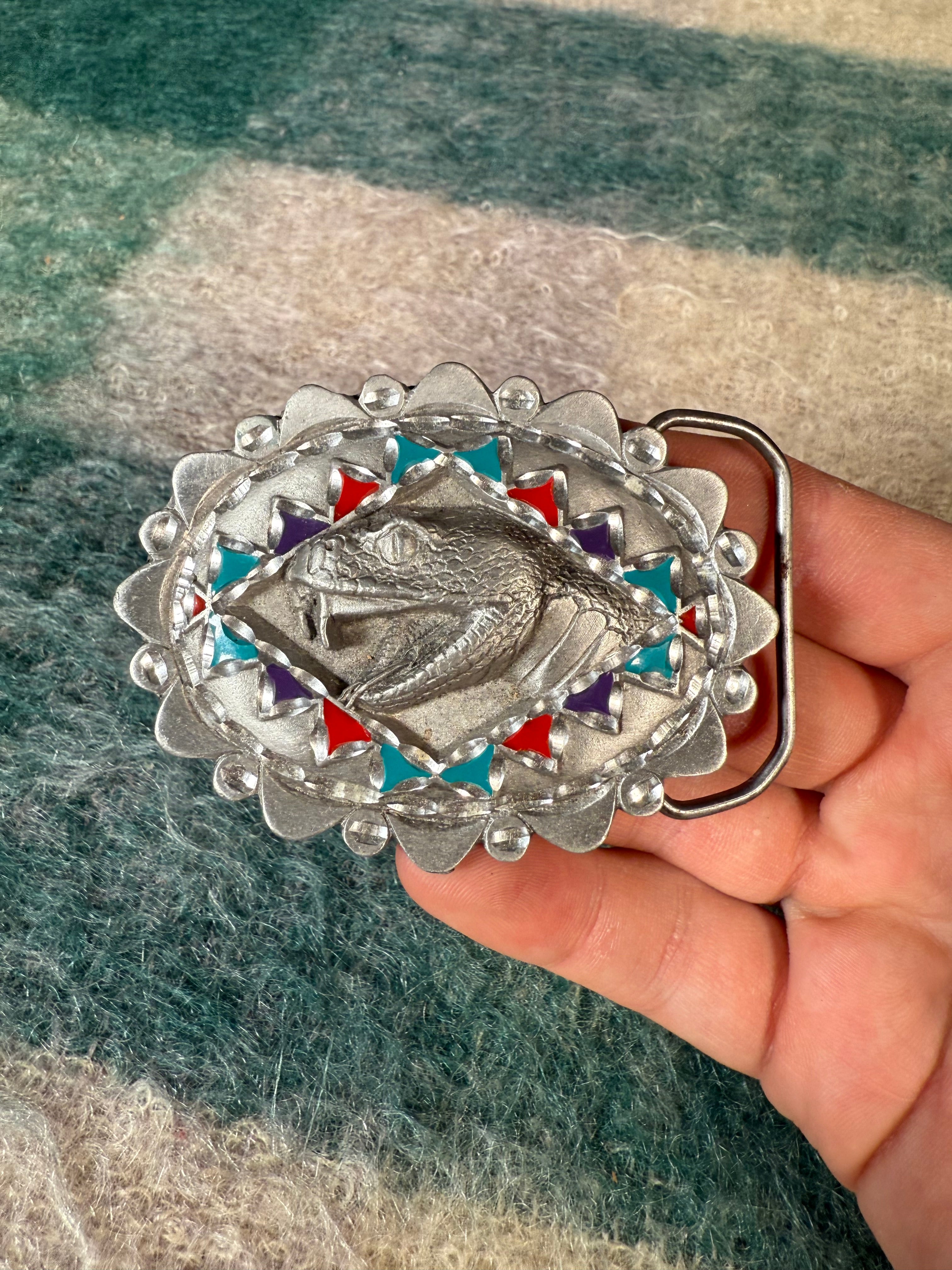 Vintage Snake Western Belt Buckle