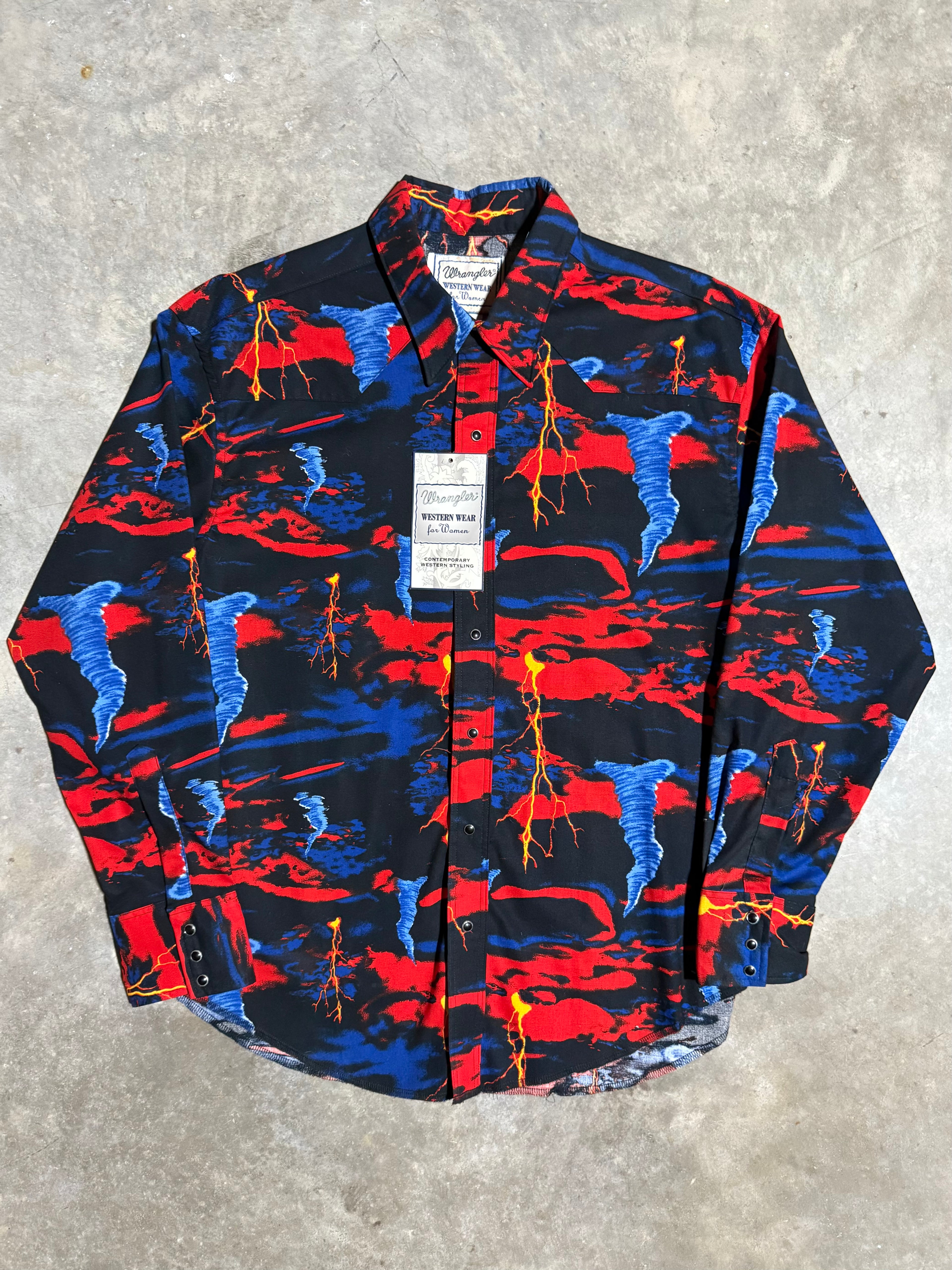 Vintage Wrangler Western Wear For Woman Tornado Pearl Snap Shirt (WXL)