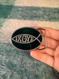 Vintage Jesus Fish Belt Buckle
