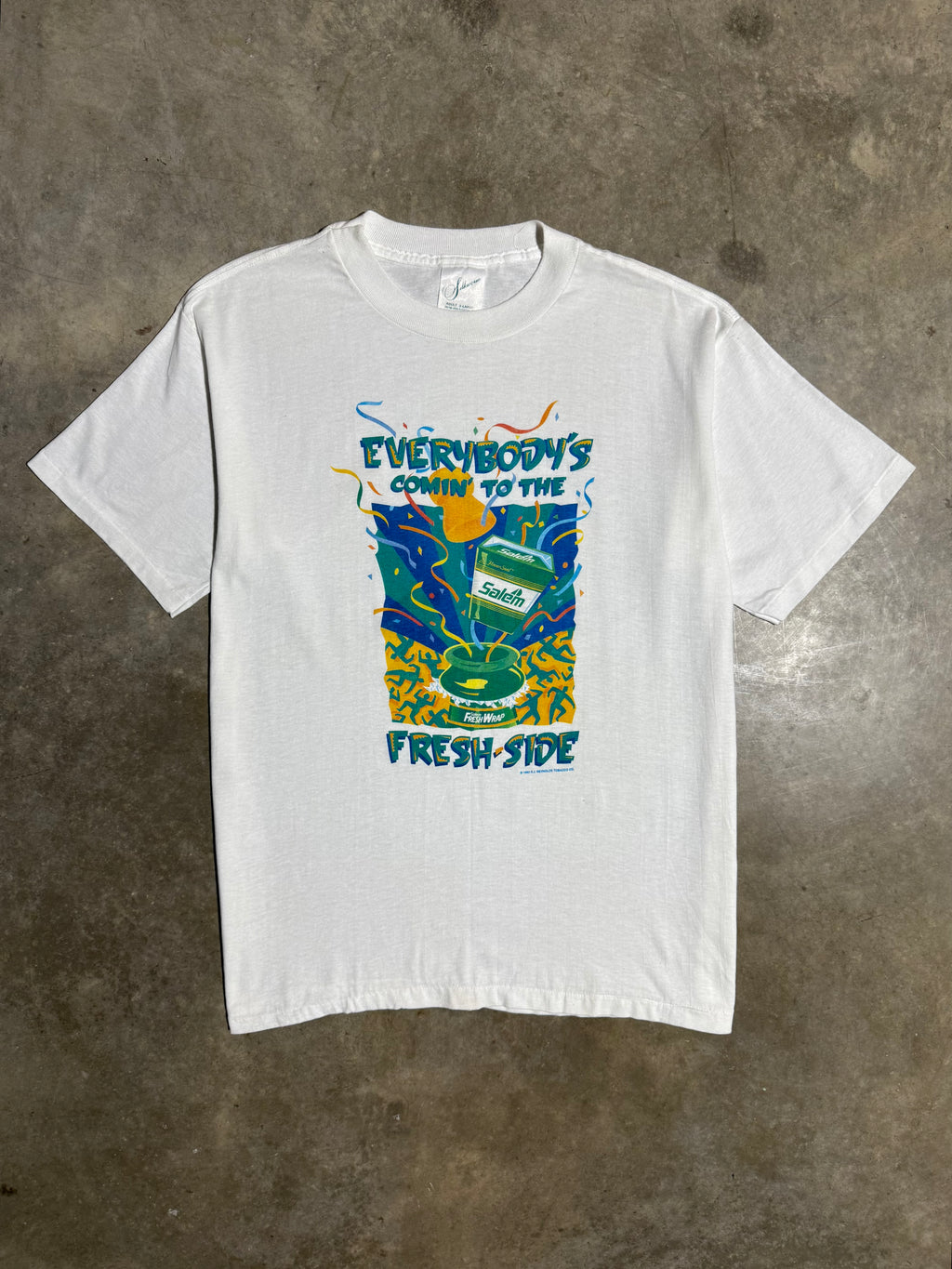 Vintage 1992 Salem Cigs Fresh Side T-Shirt (L/XL)