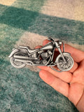 Vintage 3D Motorcycle Belt Buckle