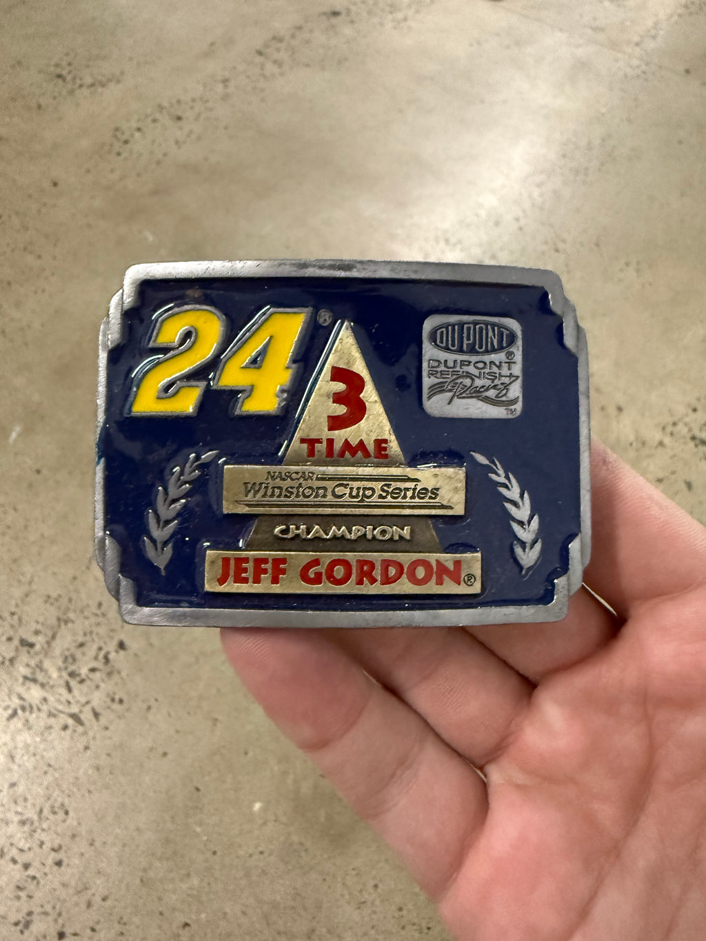 Vintage Jeff Gordon 3 Time Winston Cup Champion Belt Buckle