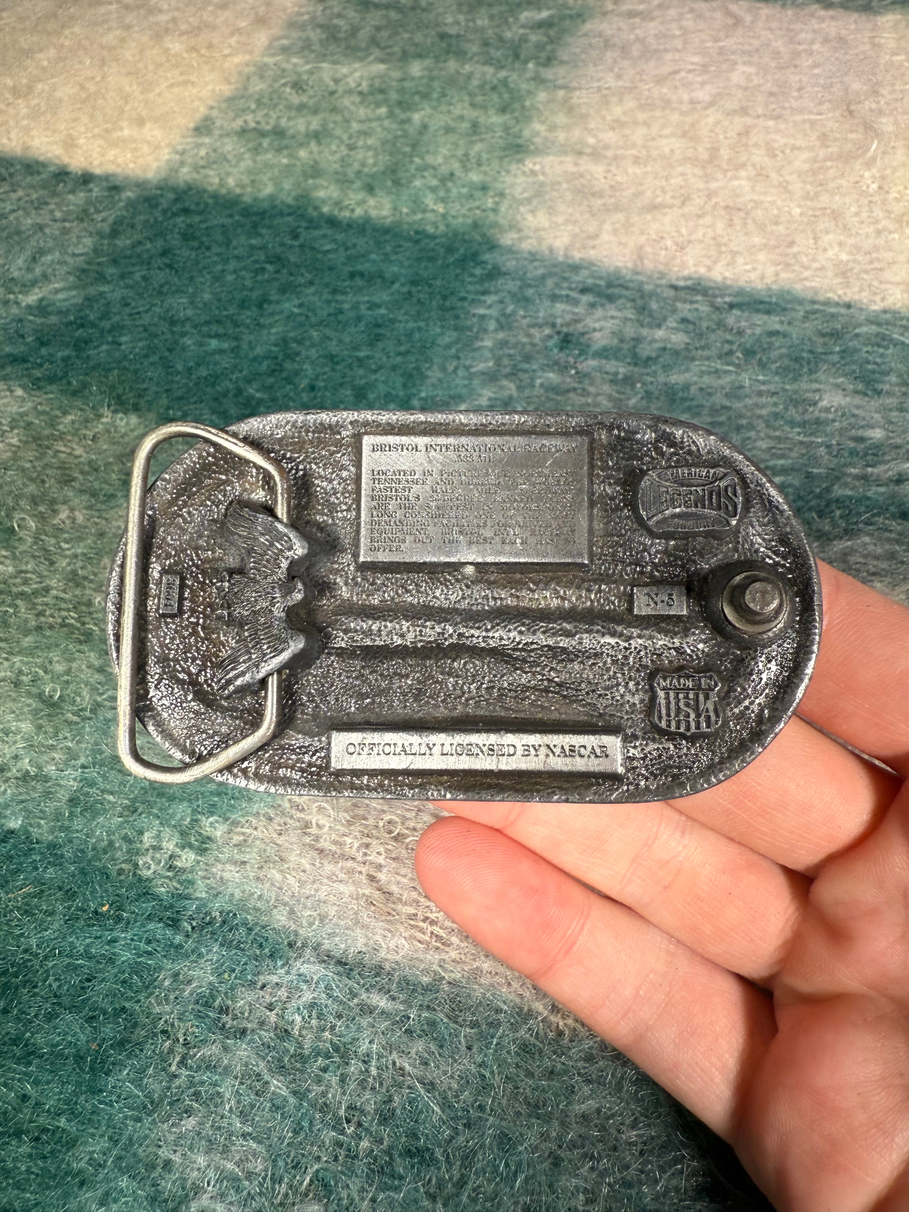 Vintage Bristol International Speedway Nascar Belt Buckle