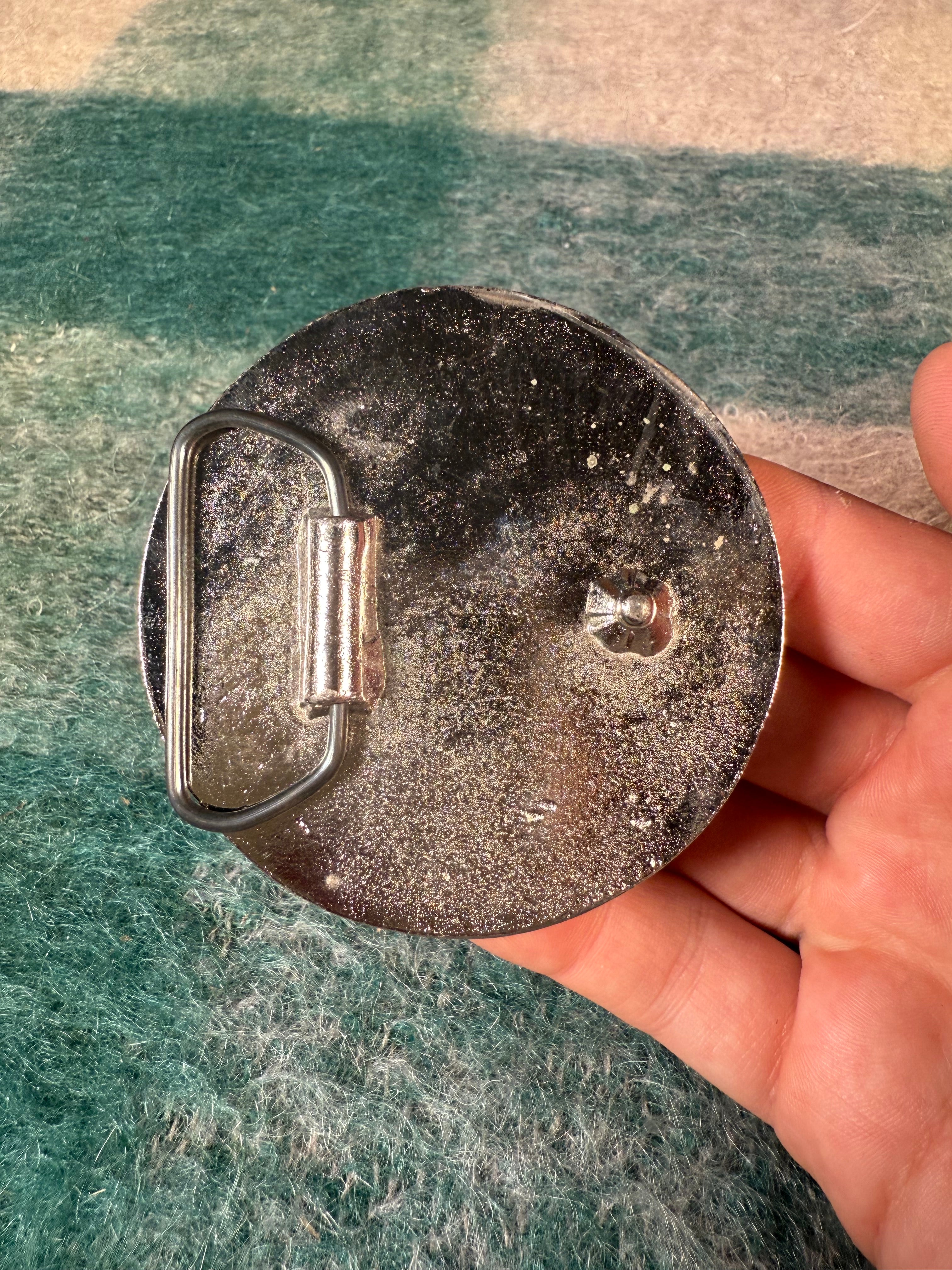 Vintage 2000s Search and Destroy Broken Heart Belt Buckle