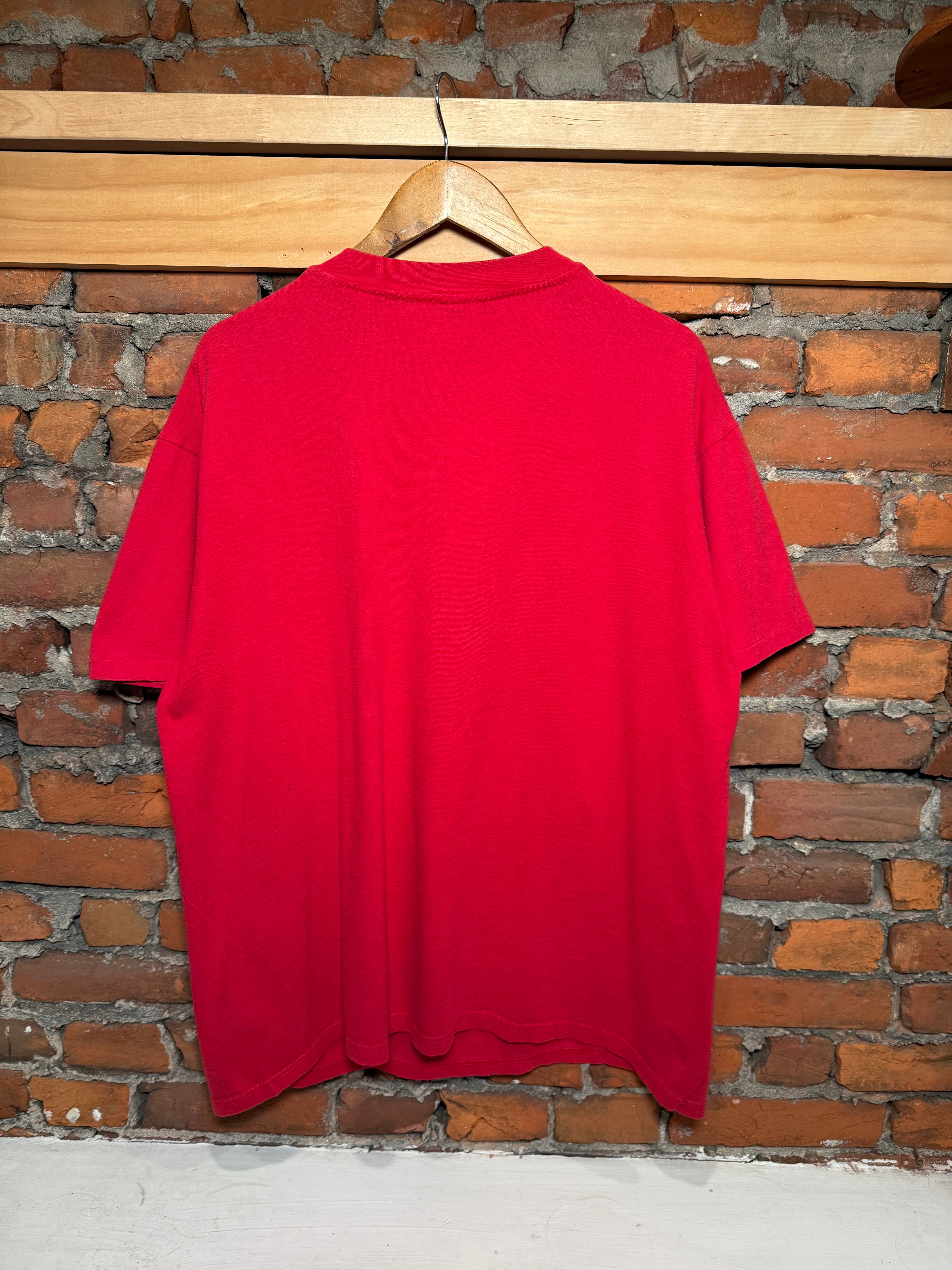 Vintage 90s Ohio State University Silver and Red T-Shirt (XL)