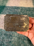 Vintage Queen of the West Mississippi Steamboat Belt Buckle