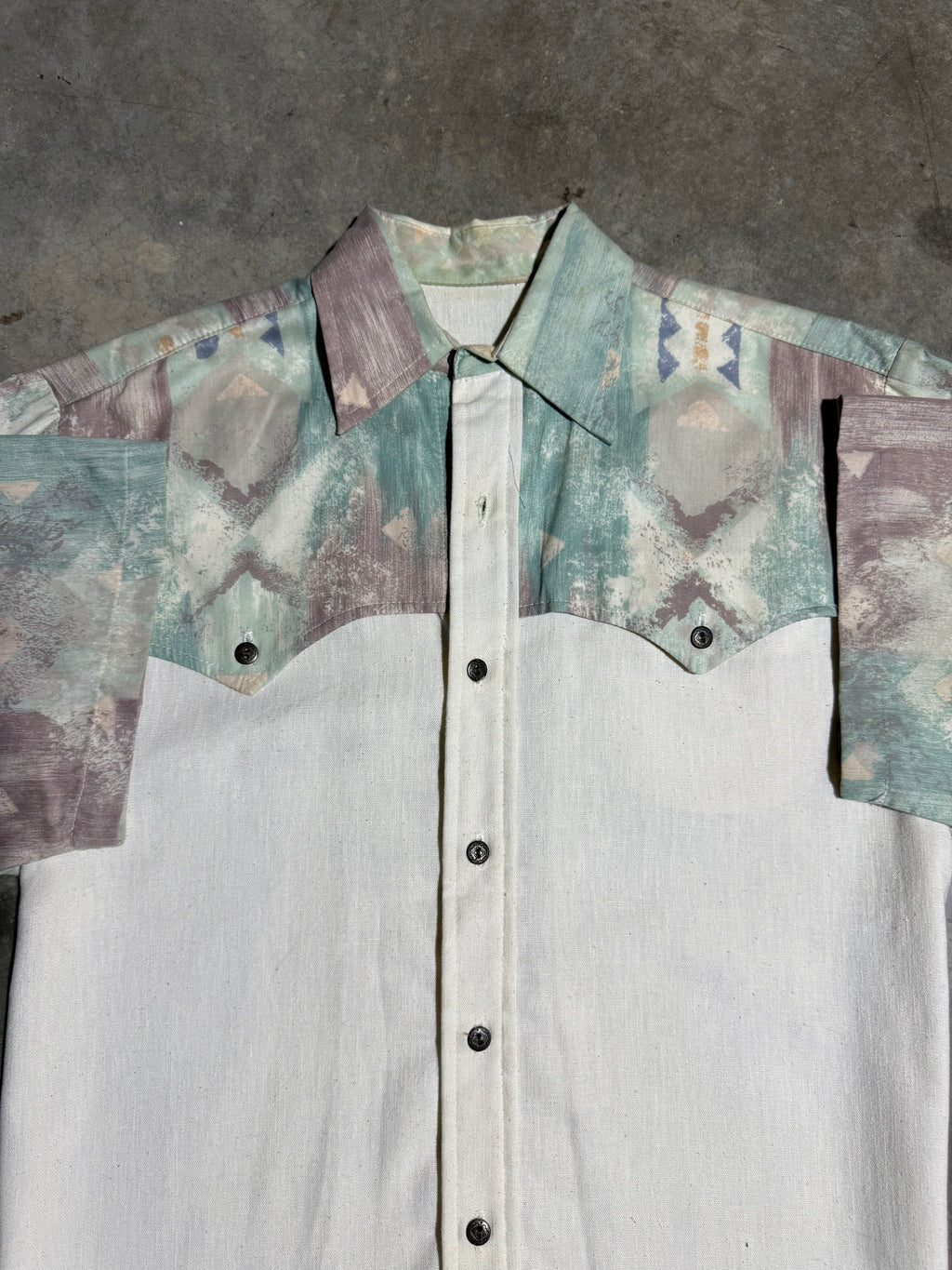 Vintage Steer West Pattern Western Wear Shirt (S)