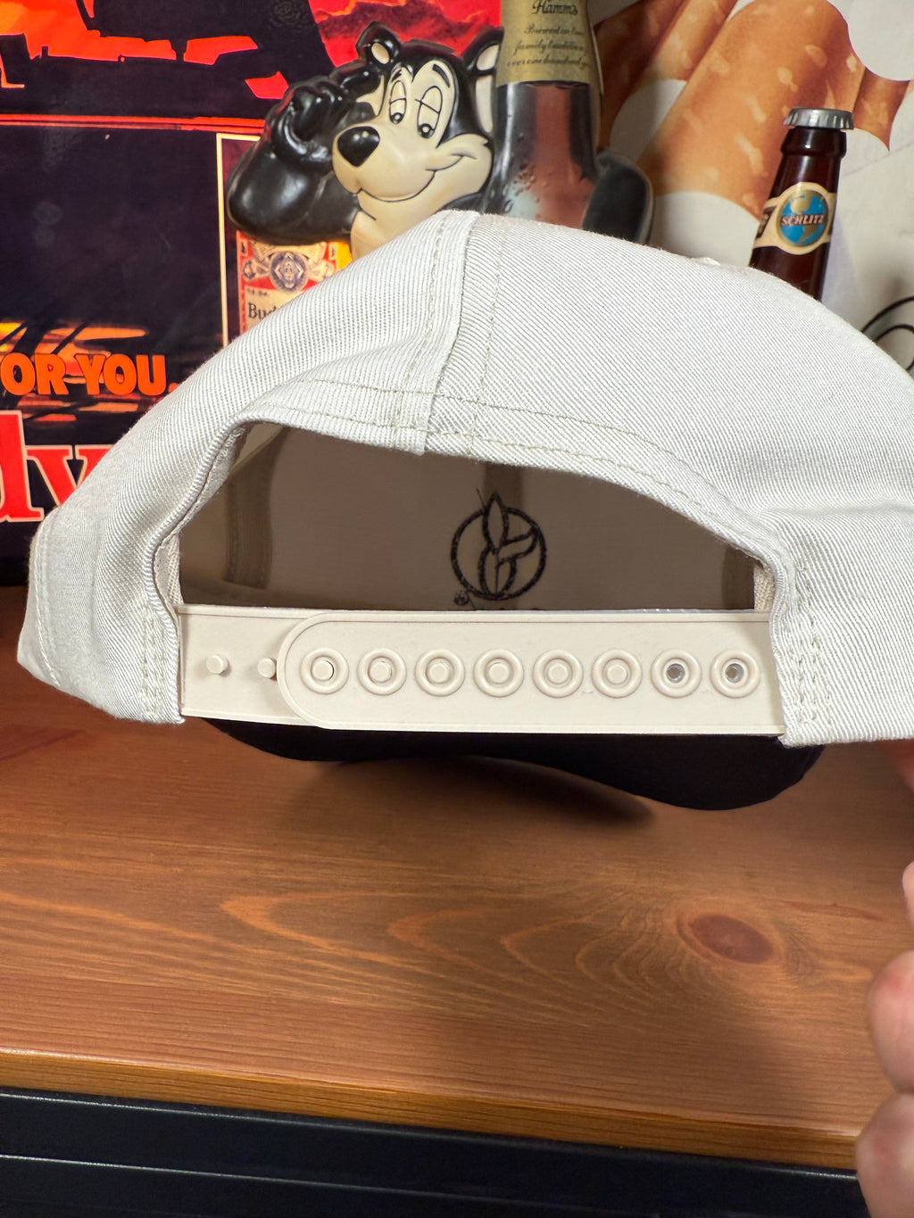 Vintage Golden Harvest Seed Black and White Snapback Hat
