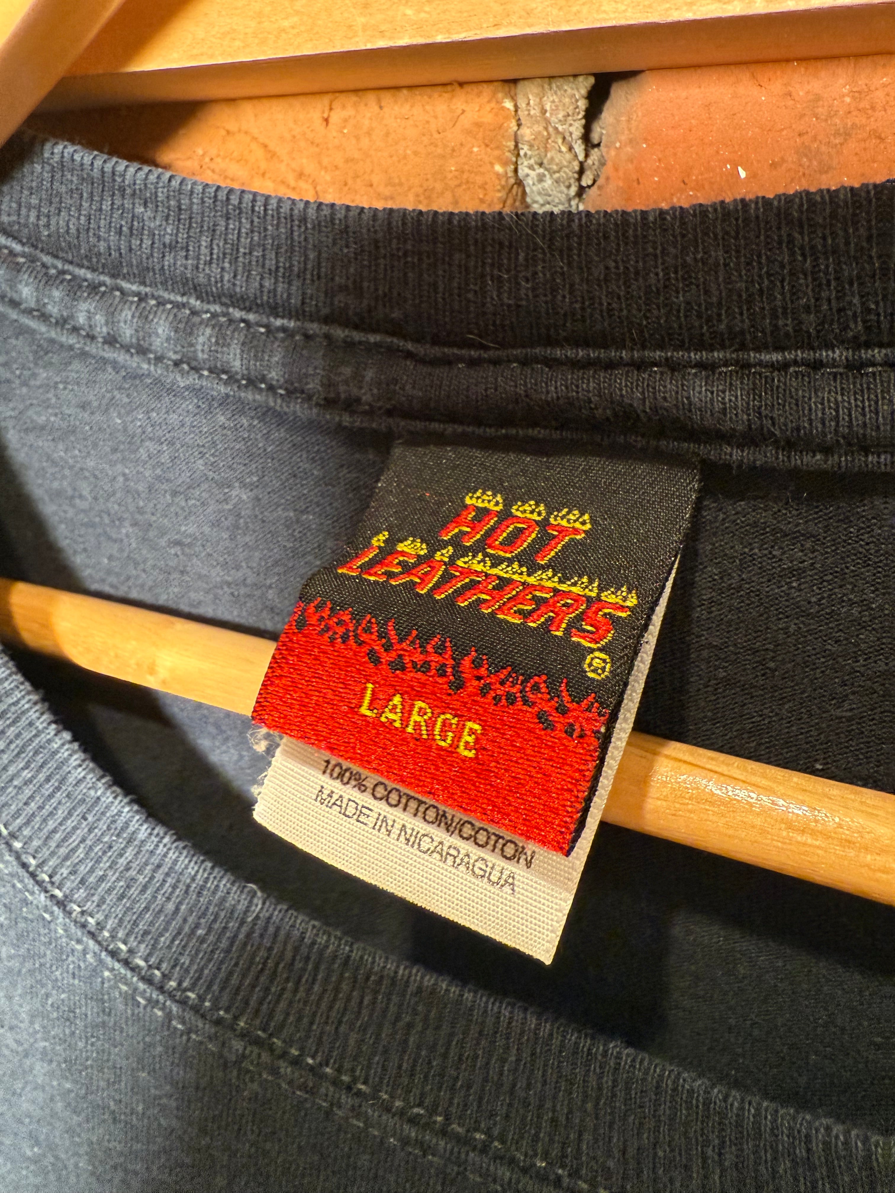 Vintage Pitbull Leather Leather Company Longsleeve Biker Shirt (L)