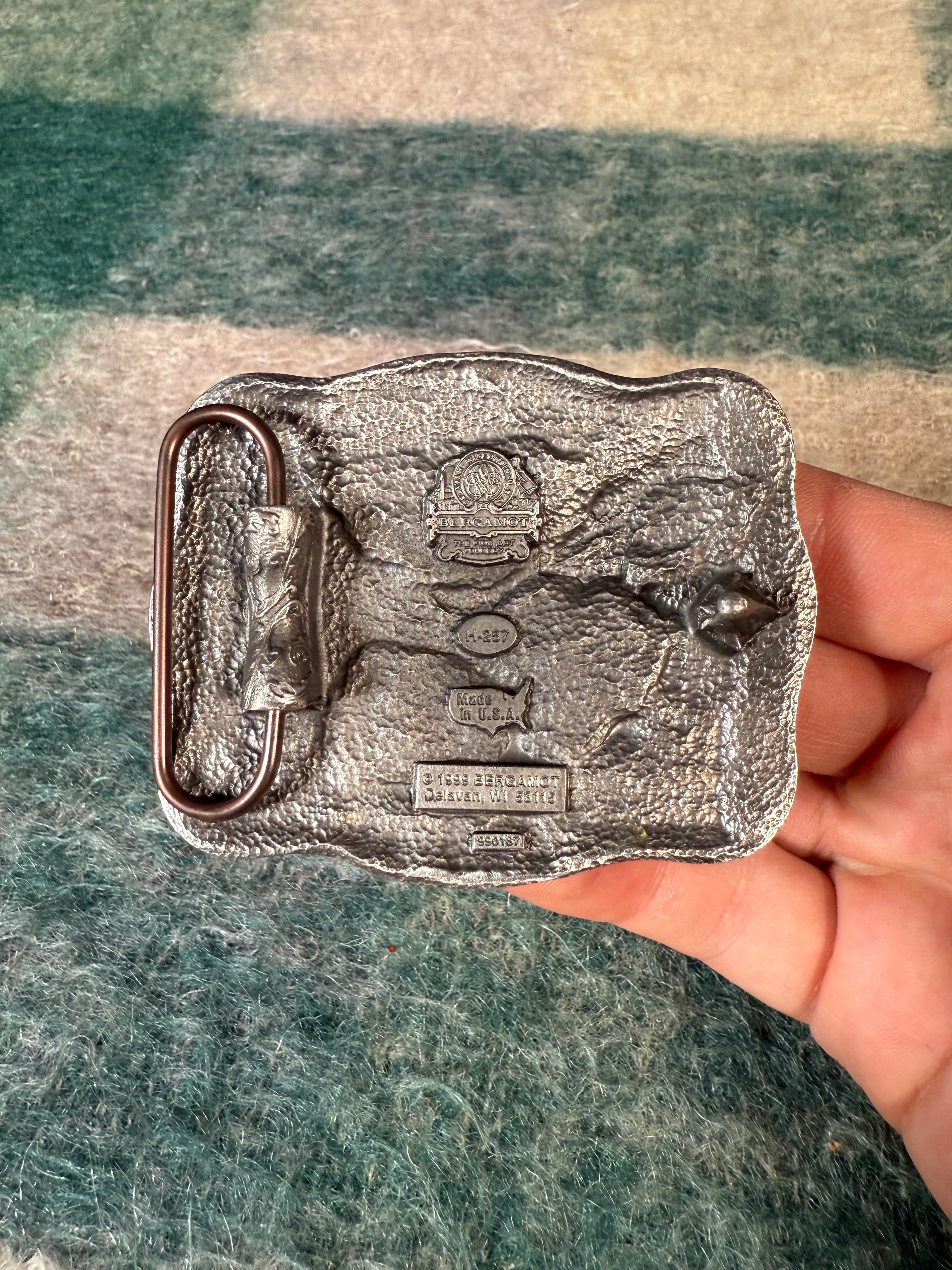 Vintage Nighttime Eagle Western Belt Buckle