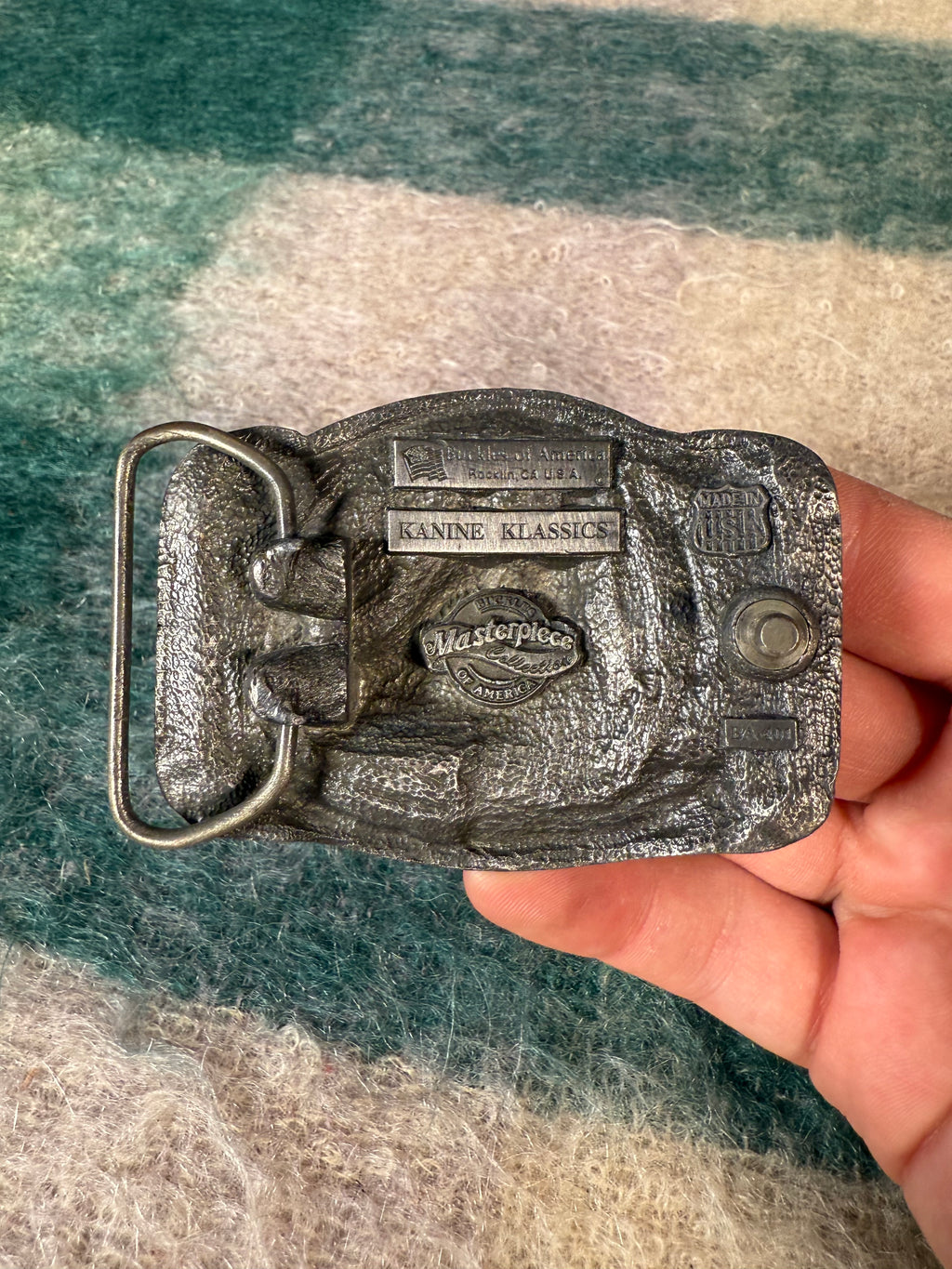 Vintage Doberman Pinscher Dog Belt Buckle