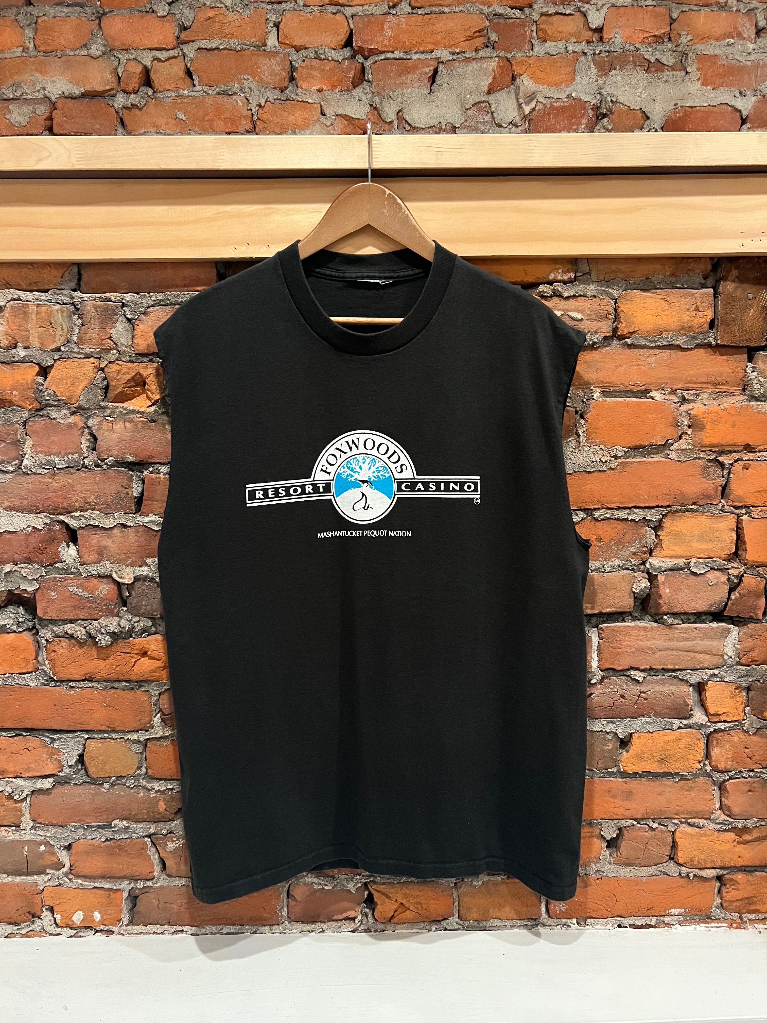 Vintage 90s Foxwoods Casino Cutoff Shirt (L)