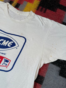 True Vintage 70s Acme Grocery Store Super Saver Shirt (S 17x25.5)