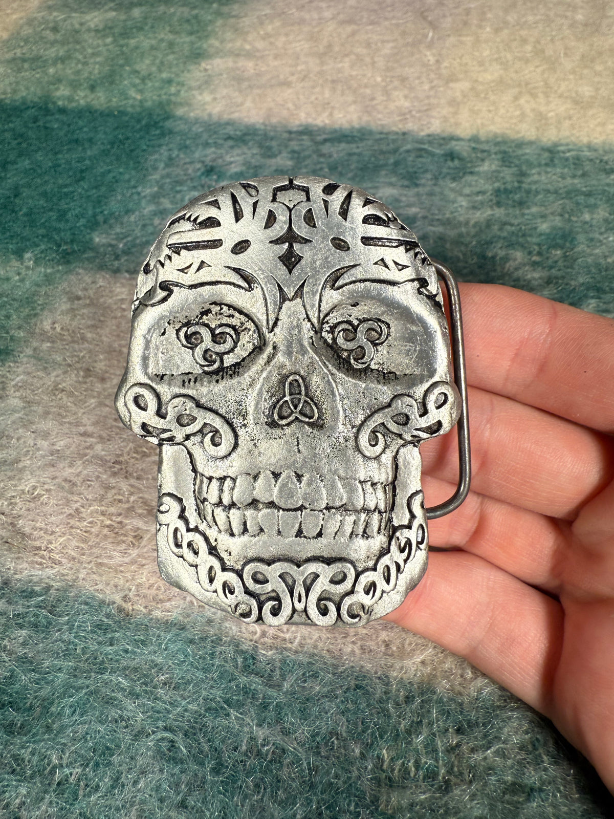 Vintage 2002 Skull Belt Buckle