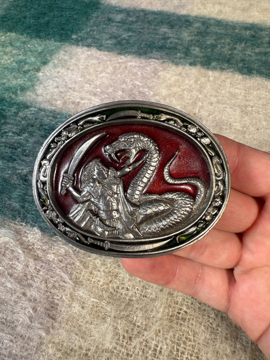 Vintage Snake Attack Belt Buckle
