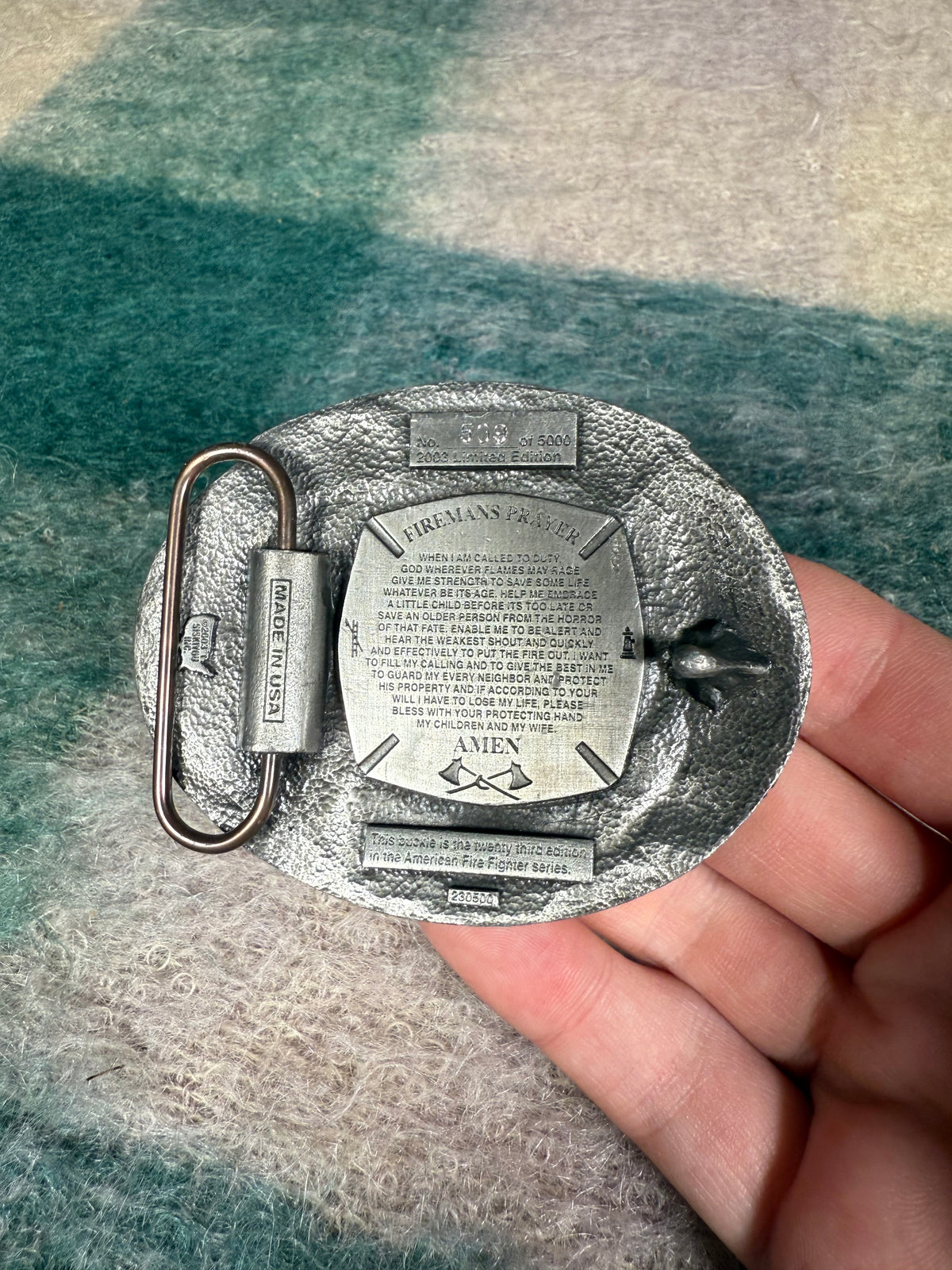 Vintage 2004 Firefighter Fire Belt Buckle