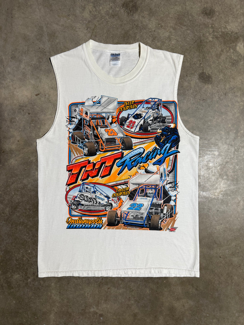 2000s TNT Sprint Car Racing Cutoff Shirt (L)