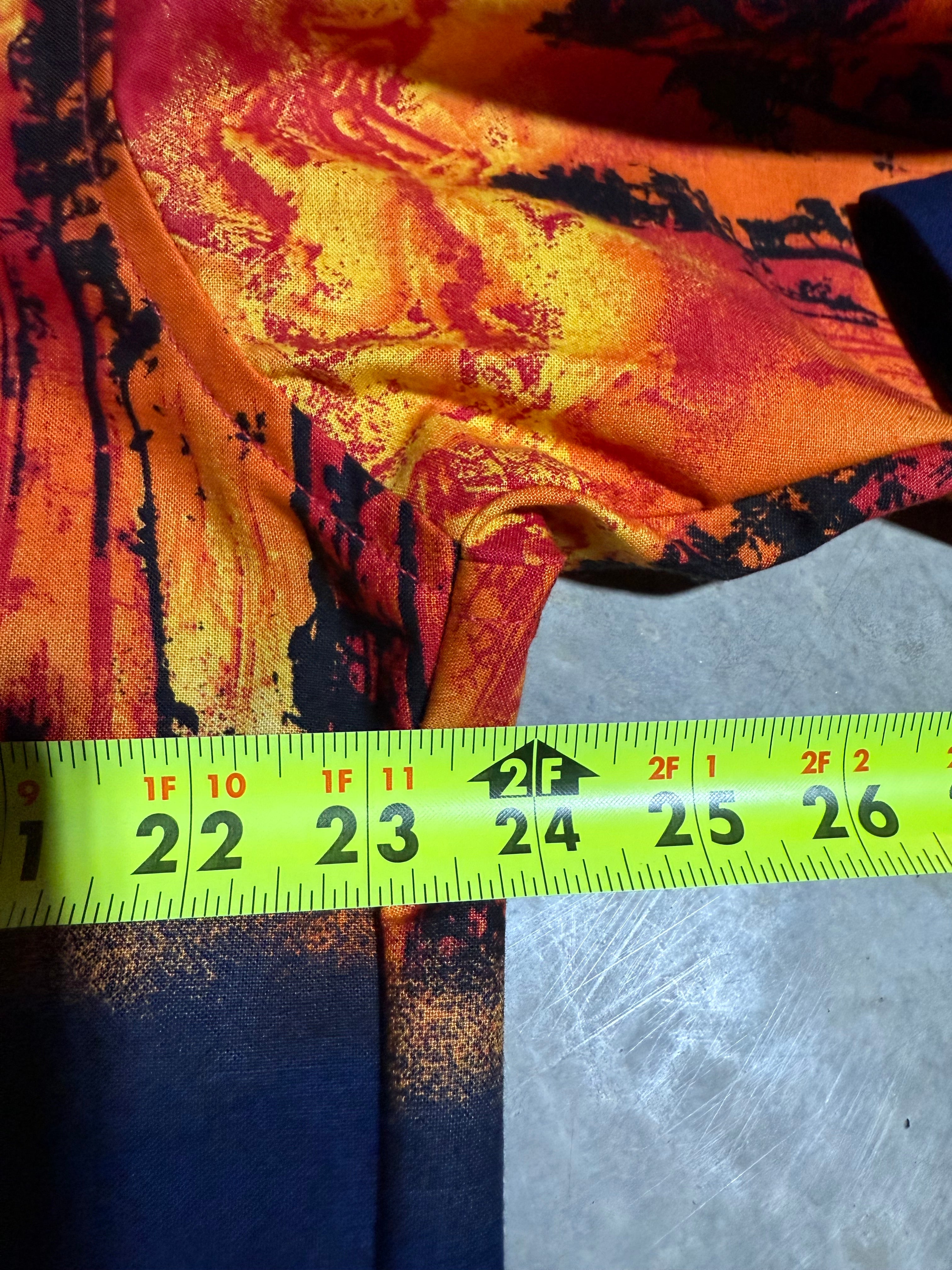 Vintage Wrangler Flaming Forest Pearl Snap Shirt (L)